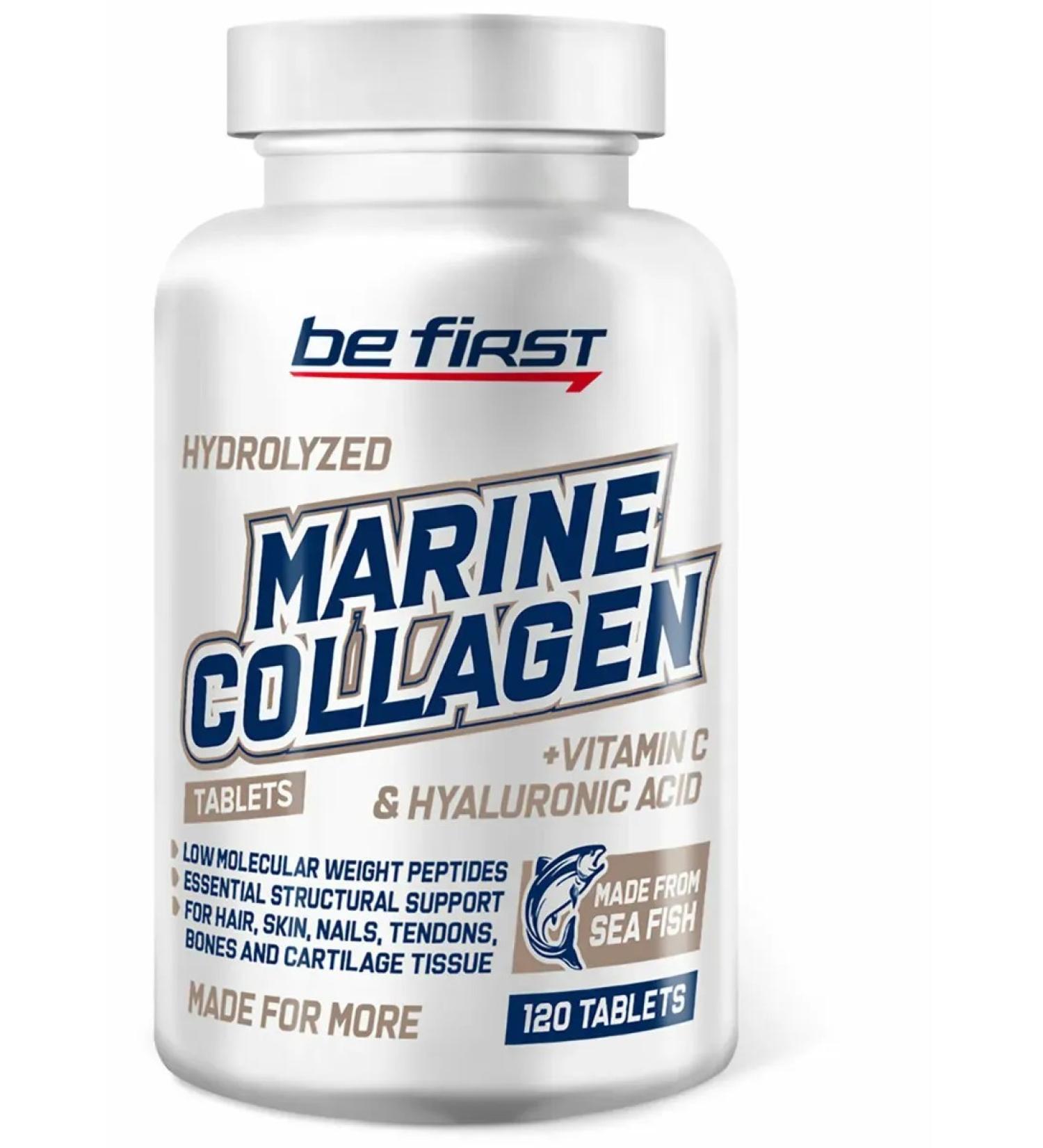 Be First Marine Collagen Hyaluronic Acid Vitamin C 120 tablets - Buy Online on GoSupps.com