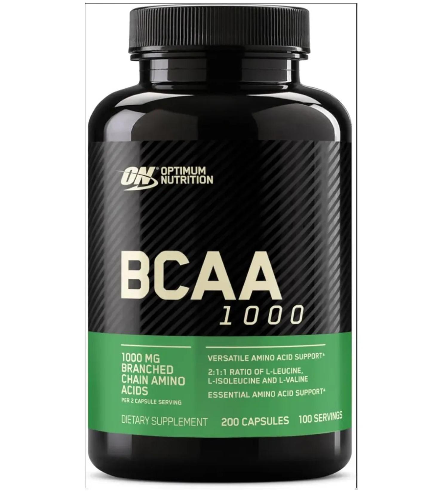 Optimum Nutrition BCAA 1000 200 Capsules (BCAA amino acids) - Buy Online on GoSupps.com