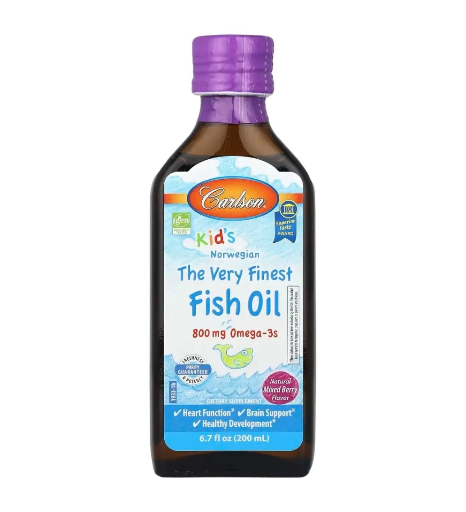 Carlson Children's fish oil natural berries 800 mg 200 ml