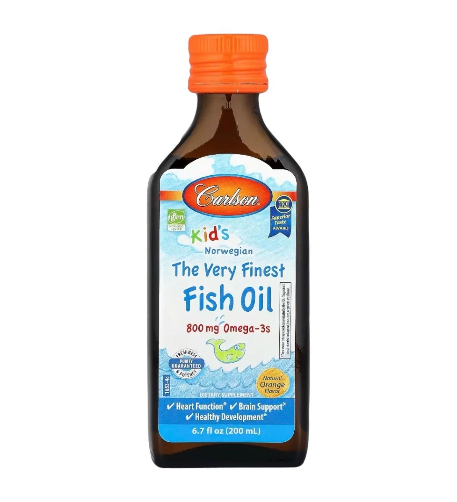Carlson Children's fish oil natural orange 800 mg 200 ml
