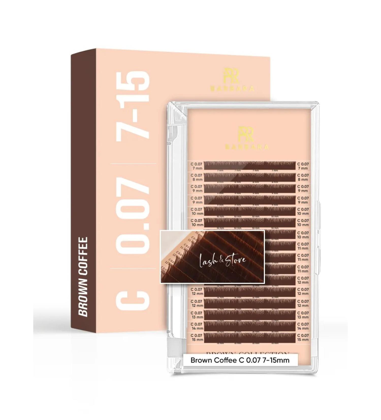 BarBara Mix eyelashes with 0.07 7-15 mm brown coffee - Buy Online on GoSupps.com