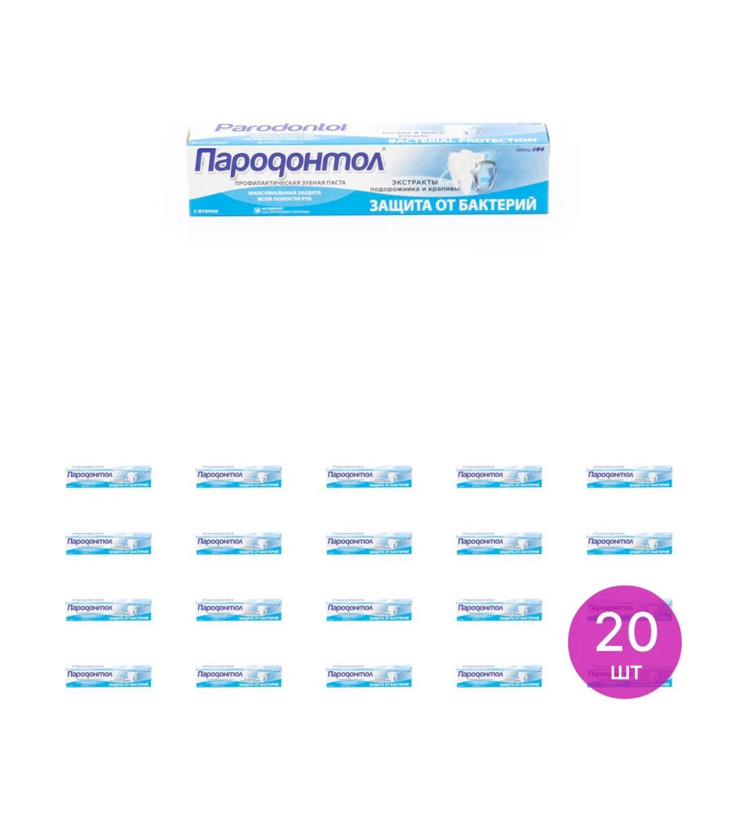 Parodontol Antibacterial toothpaste with 63g fluorine 20 pcs - Buy Online on GoSupps.com