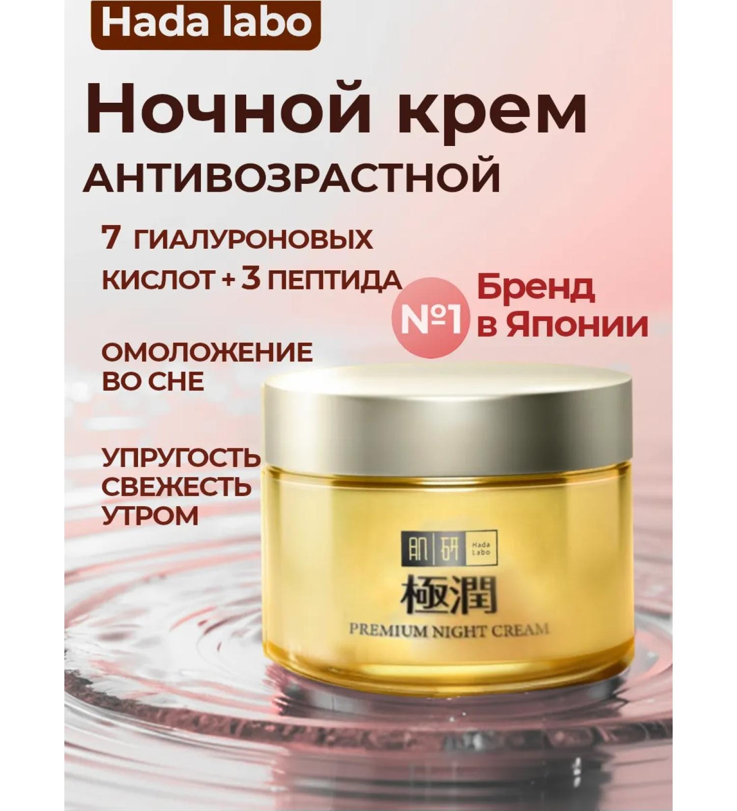 HADA LABO Face cream against wrinkles with peptides - Buy Online on GoSupps.com
