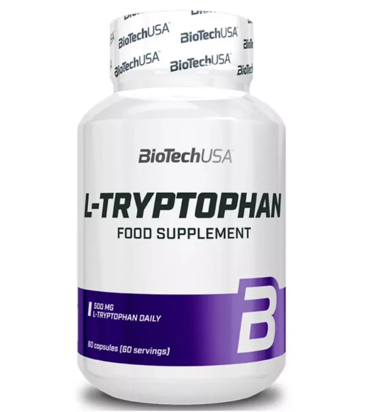 BioTechUSA Amino acid L-tripthophan L-Tryptophan 60 cap - Buy Online on GoSupps.com