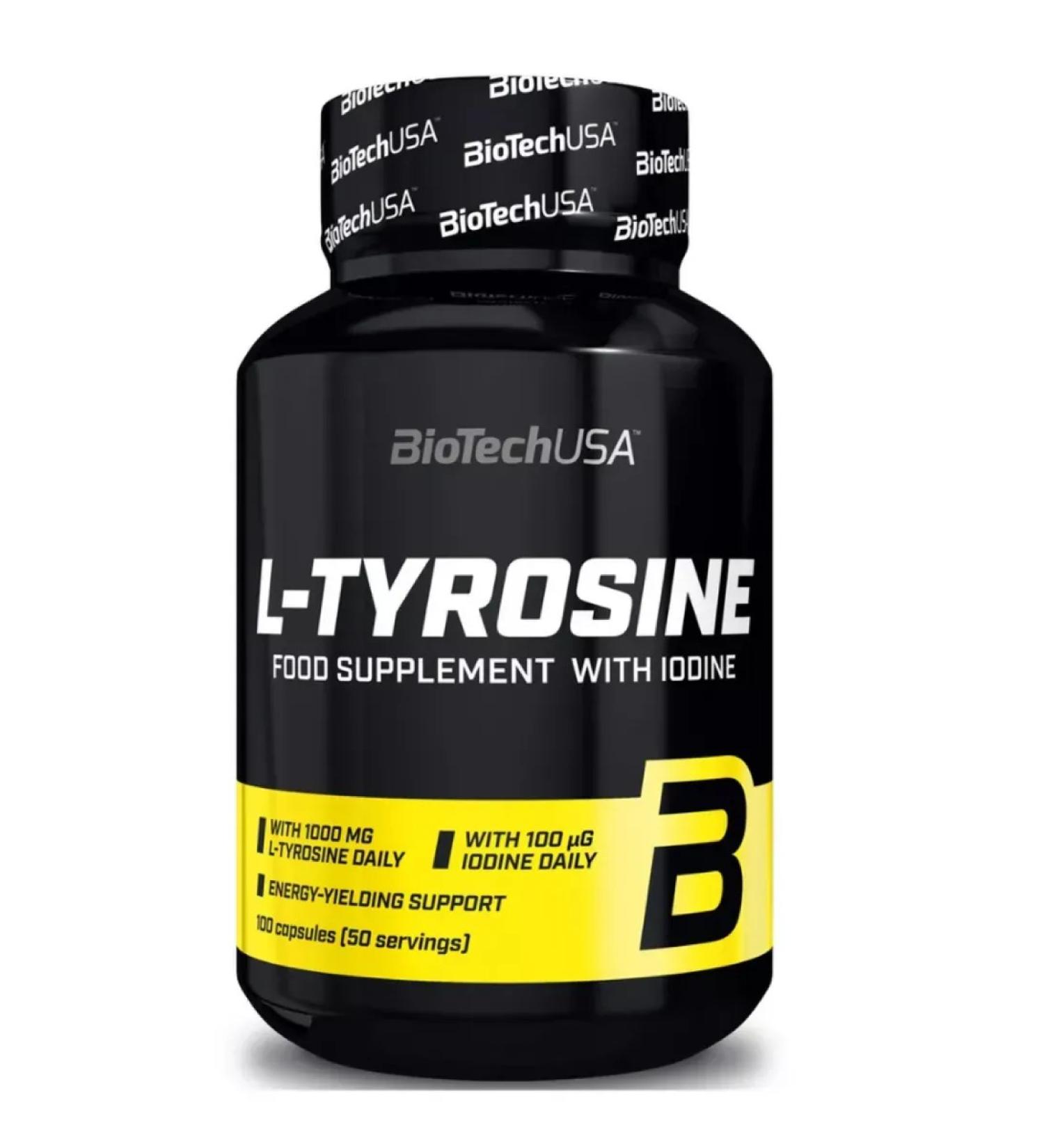 BioTechUSA L-tyrosin L-Tyrosine 500 mg 100 caps - Buy Online on GoSupps.com