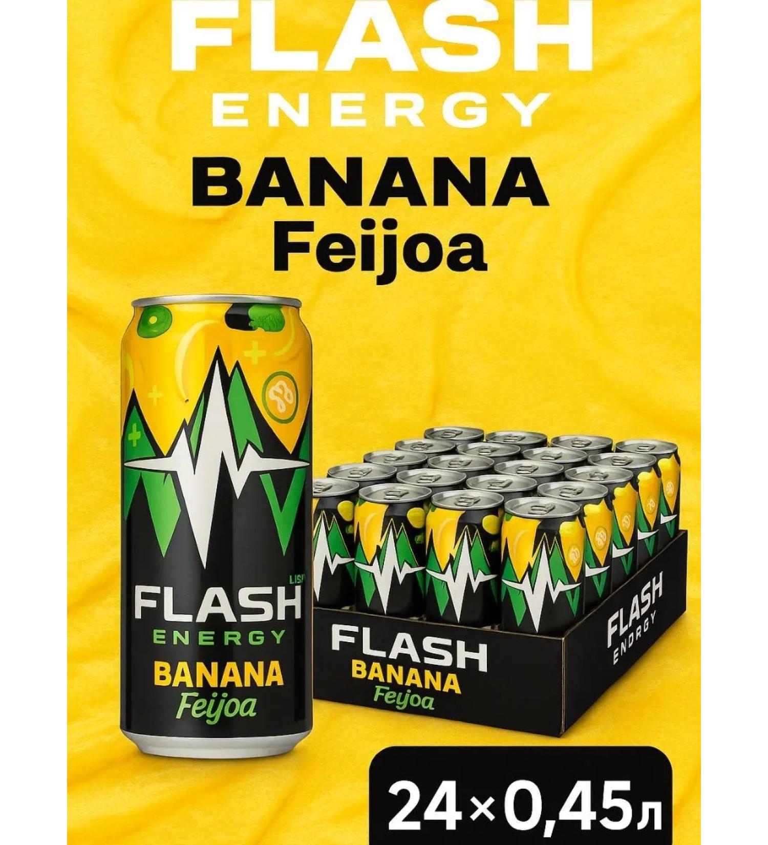 Flash Up Banana Feijoa Energetic 24 pcs x 0 45 l of a bank
