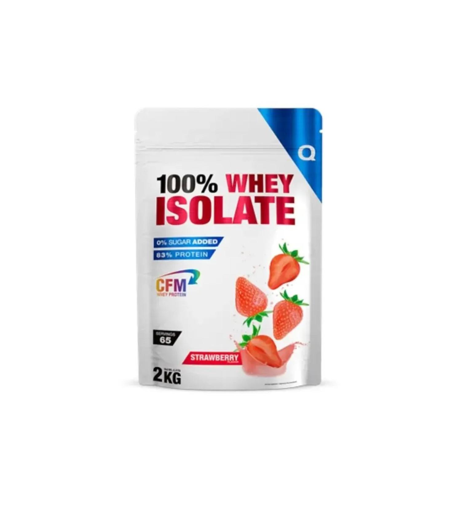 Quamtrax Nutrition 100% Whey ISOLATE serum isolates 2000G strawberries
