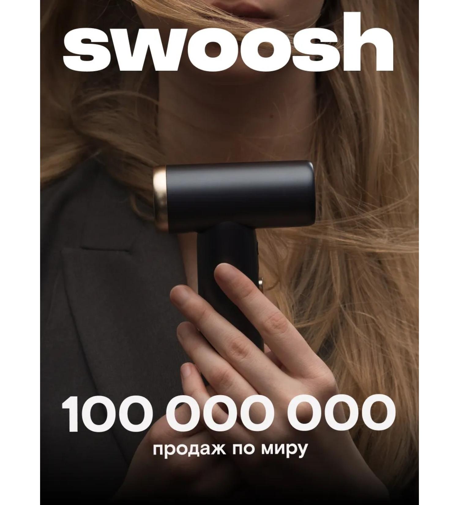 SWOOSH Hair hair dryer professional compact black with gold - Buy Online on GoSupps.com