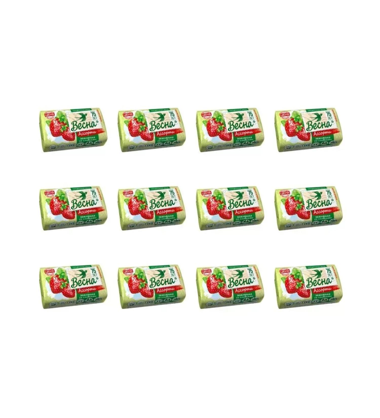 Spring Olive toilet cream-soap and almond milk 12 pcs