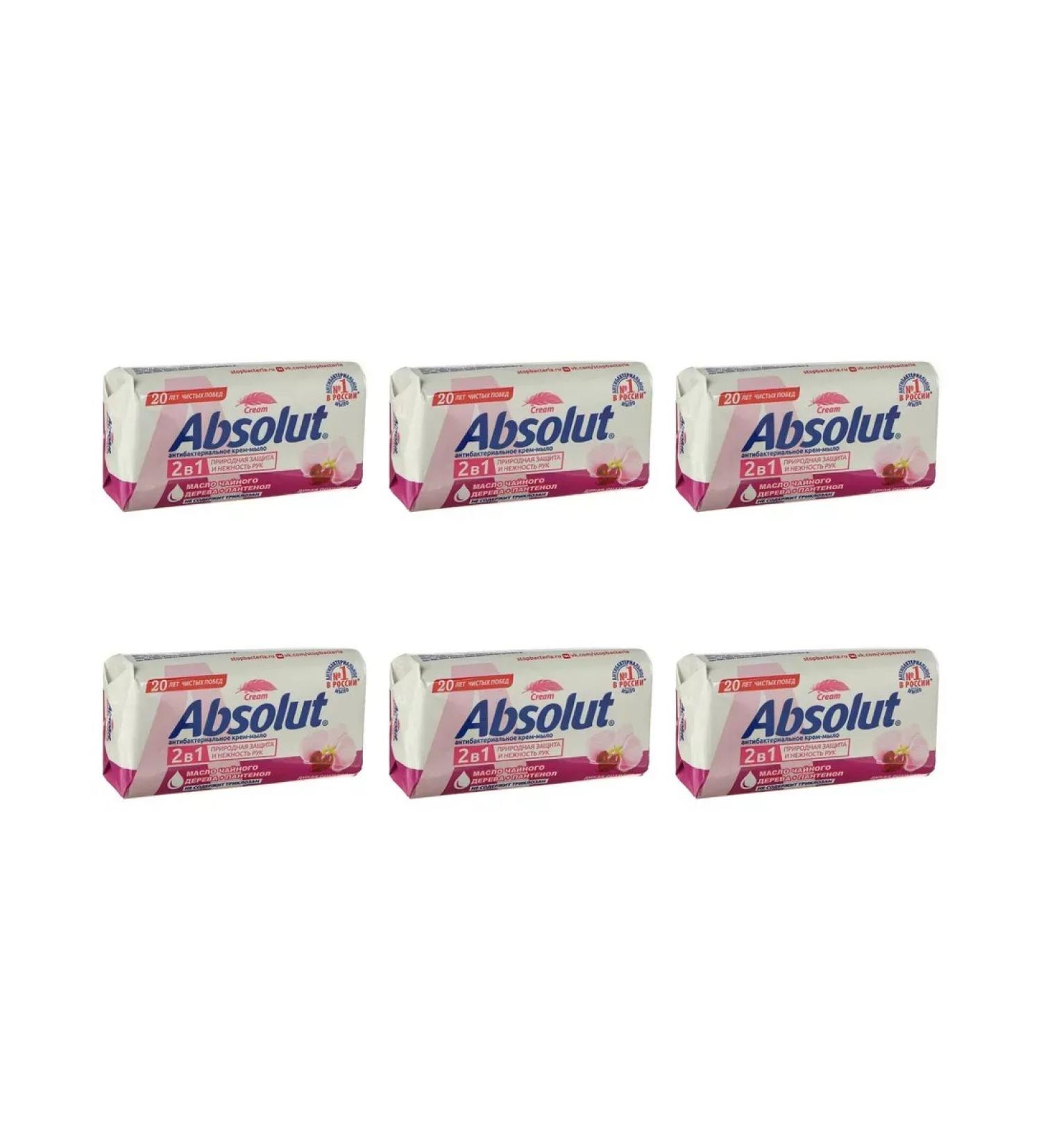 Absolut Soap toilet 2B1 Wild orchid 90 g 6 pcs - Buy Online on GoSupps.com
