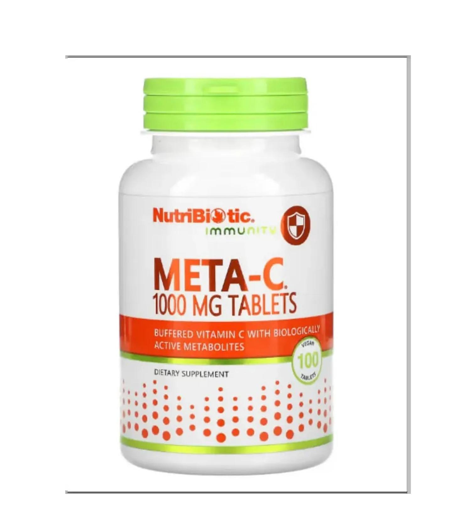 NutriBiotic Vitamin Meta-C 1000 mg 100 tablets