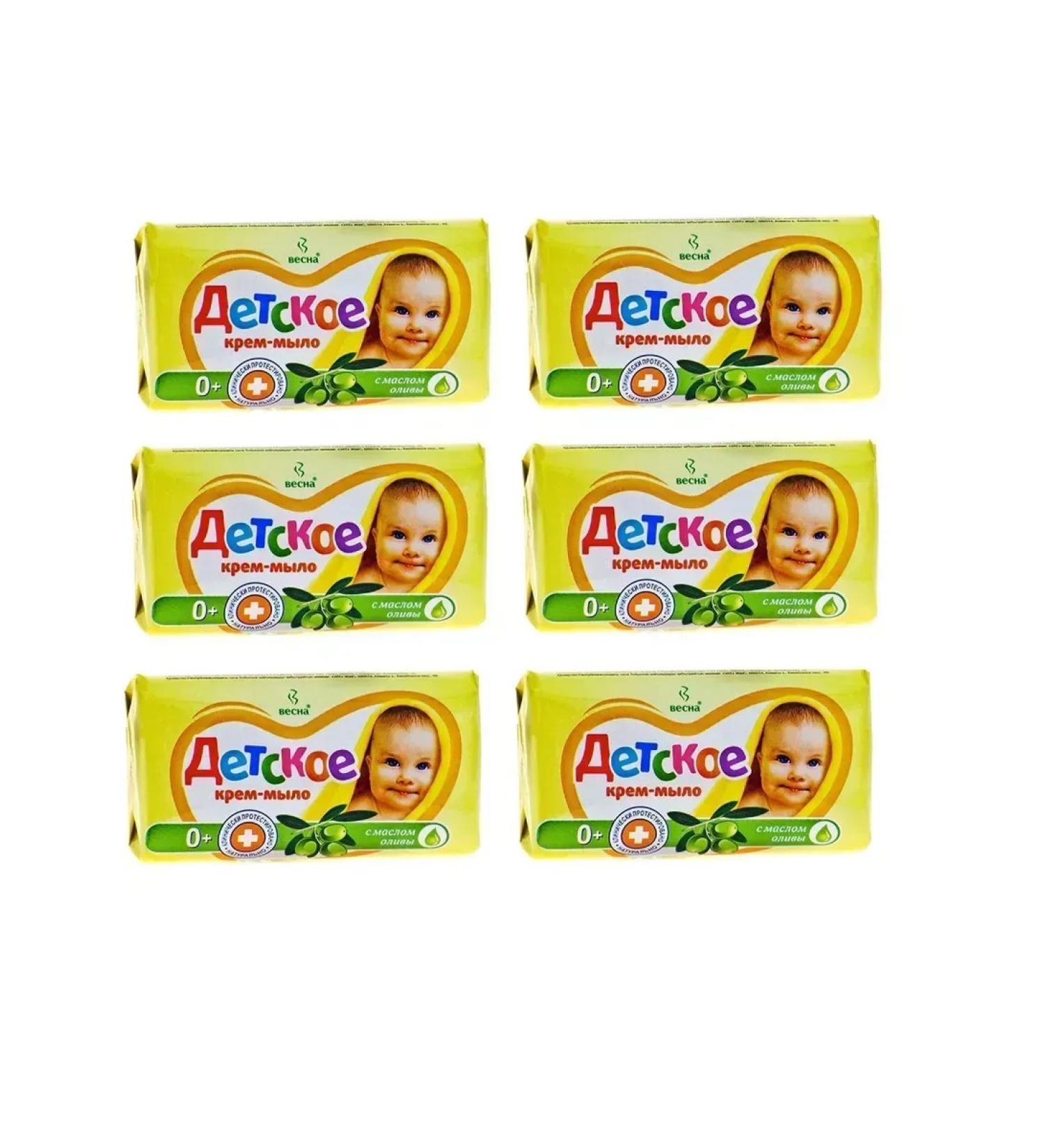 Spring Baby cream soap with olive oil 90 g 6 pcs