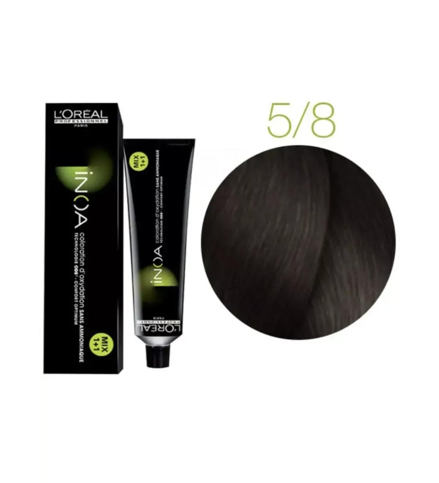 L'Oreal Professionnel Hair dye 5.8 inoa without ammonia 60 g - Buy Online on GoSupps.com