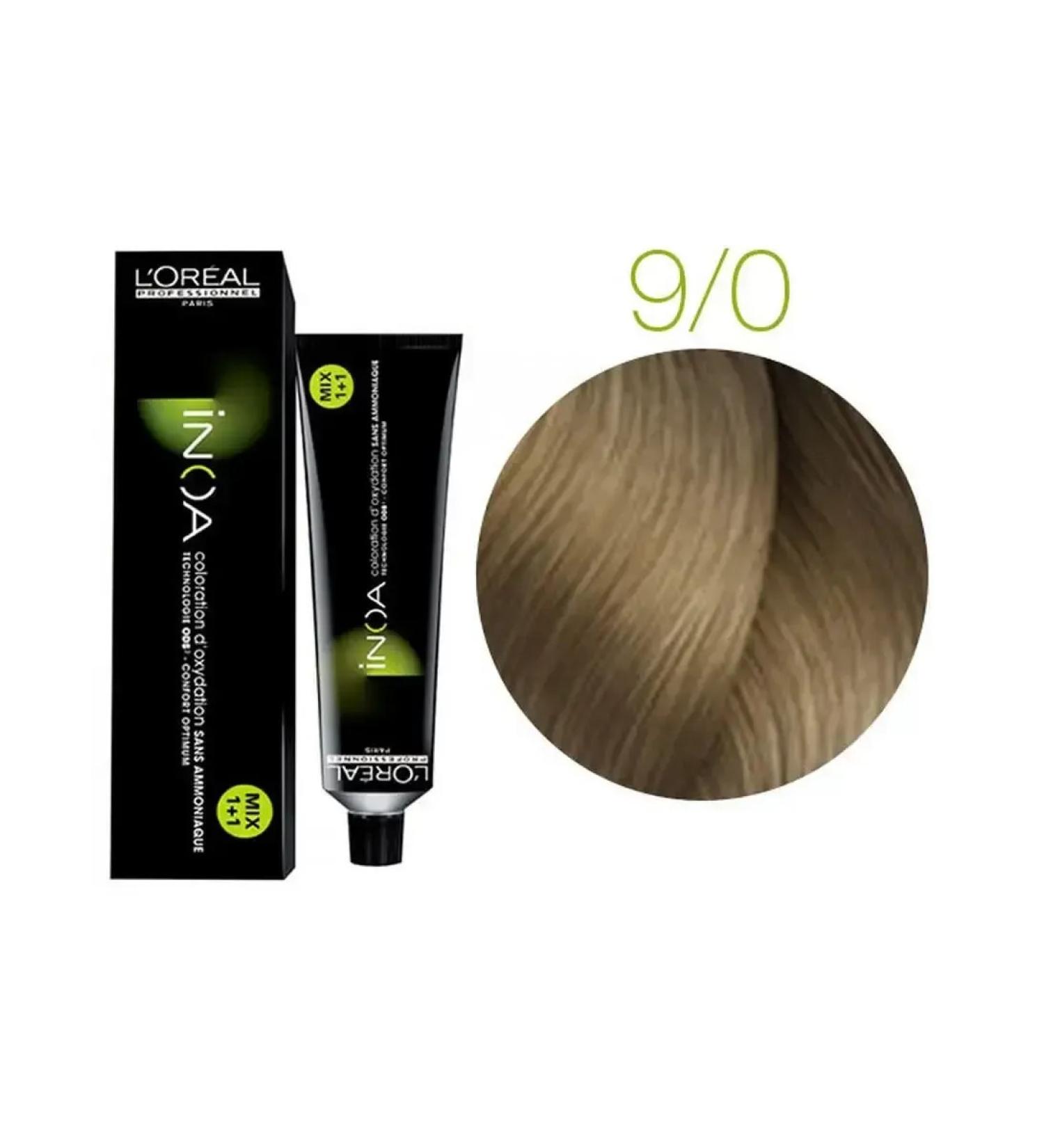 L'Oreal Professionnel Hair dye 9.0 inoa without ammonia 60 g - Buy Online on GoSupps.com