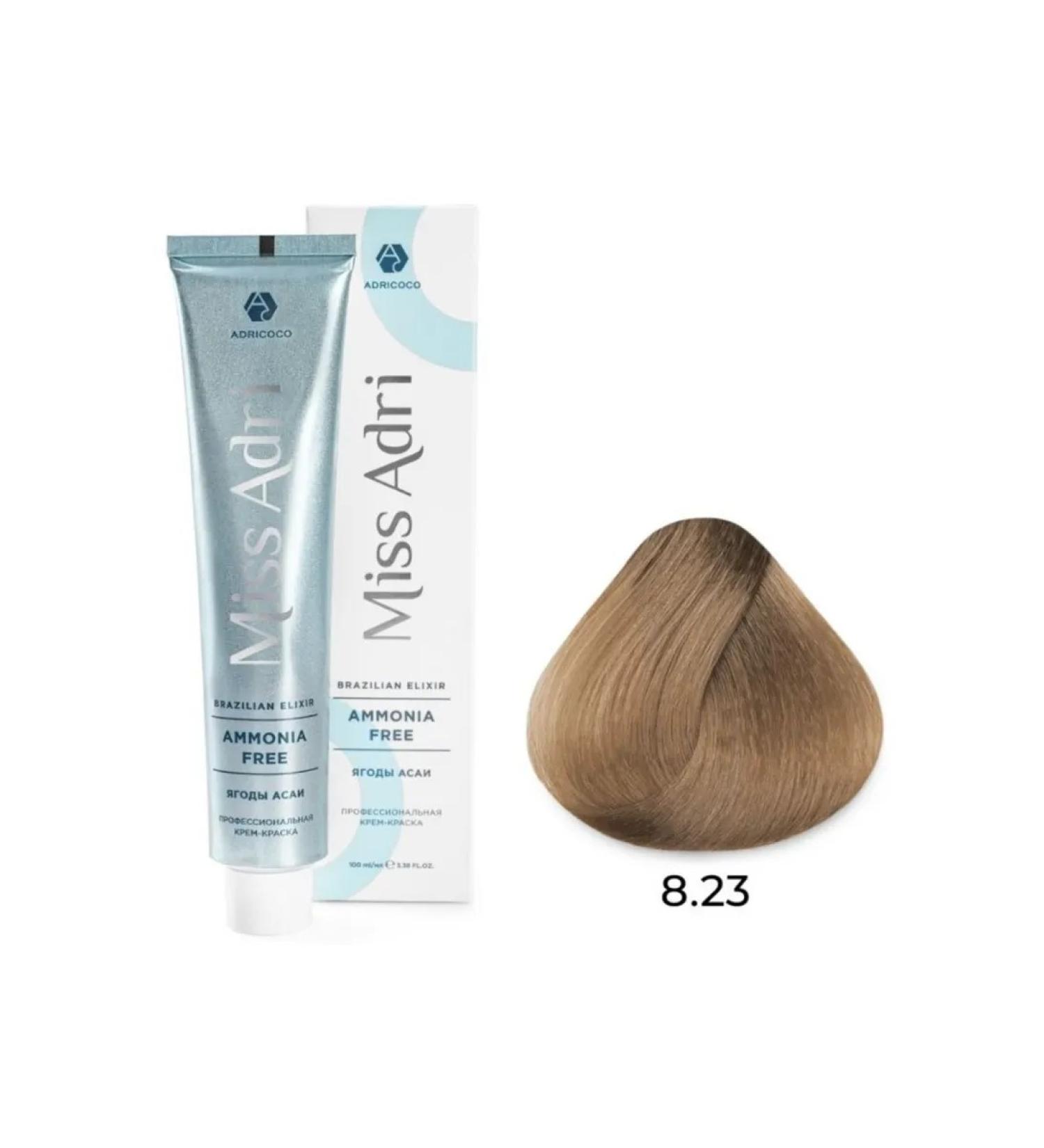 ADRICOCO Hair dye without ammonium 8 23 Miss Adri Brazilia 100ml - Buy Online on GoSupps.com
