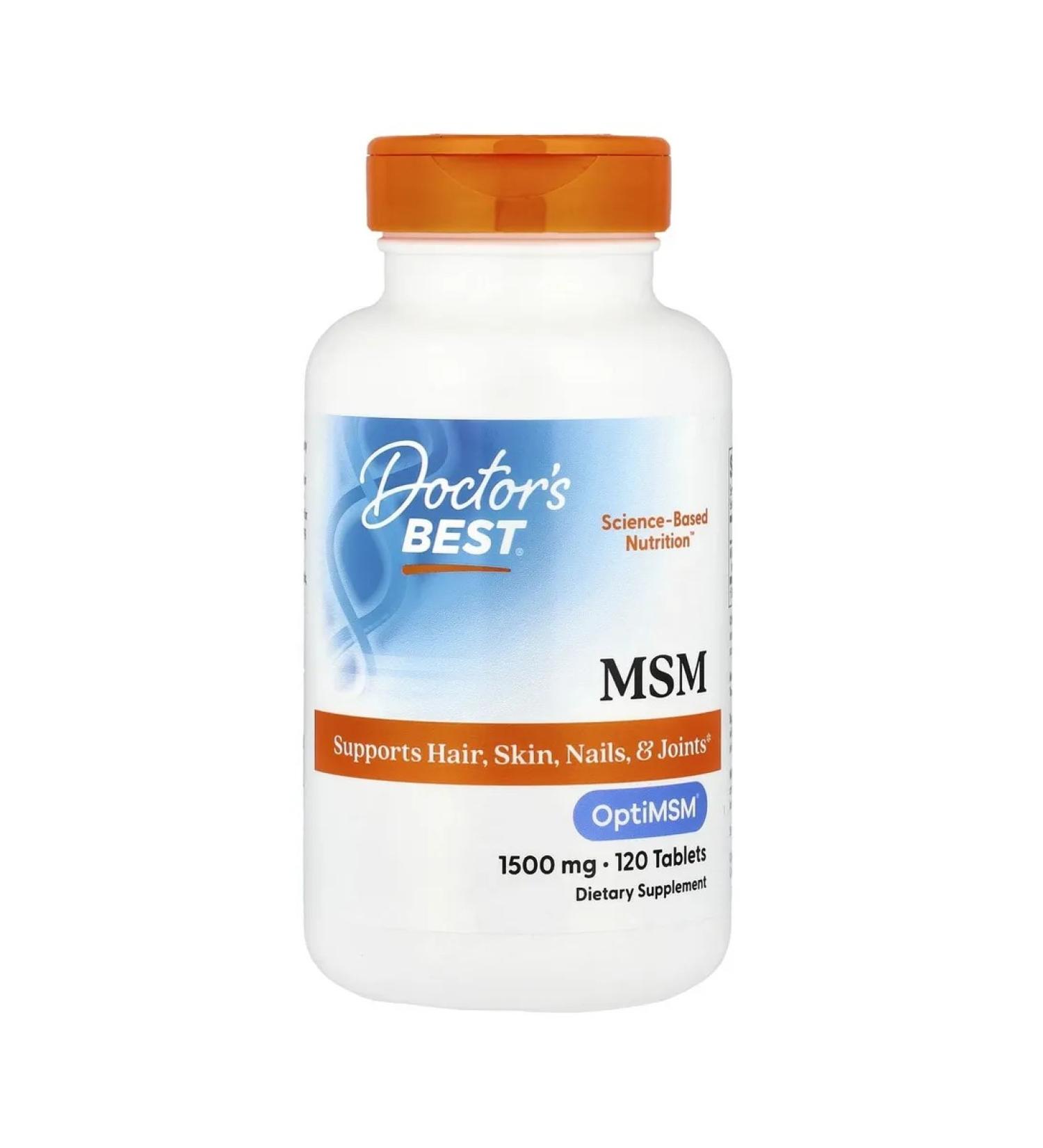 Doctor's Best MSM with Optimsm 1500 mg 120 tablets