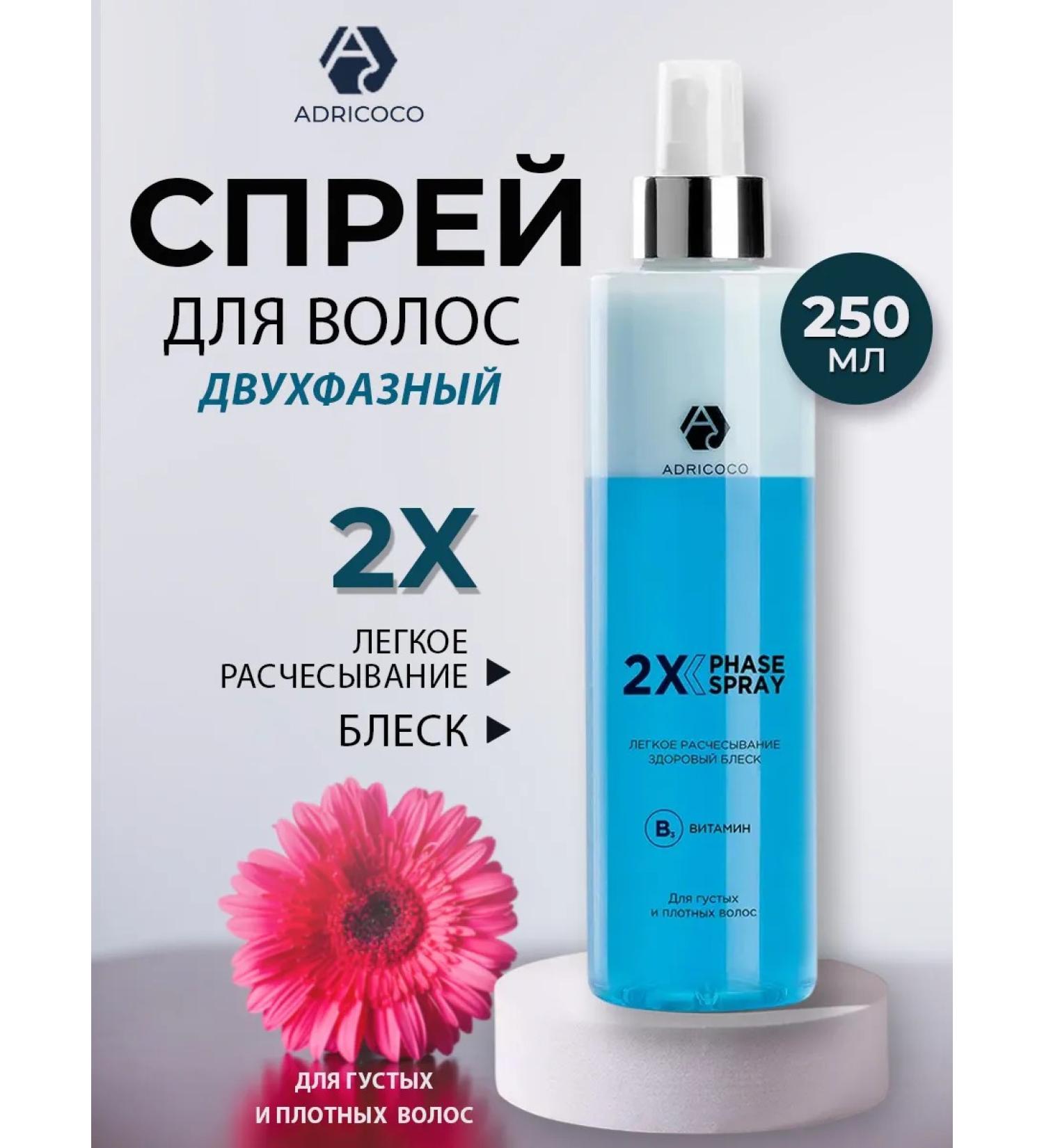 ADRICOCO Two -phase spray for light combing and shine 250 ml - Buy Online on GoSupps.com