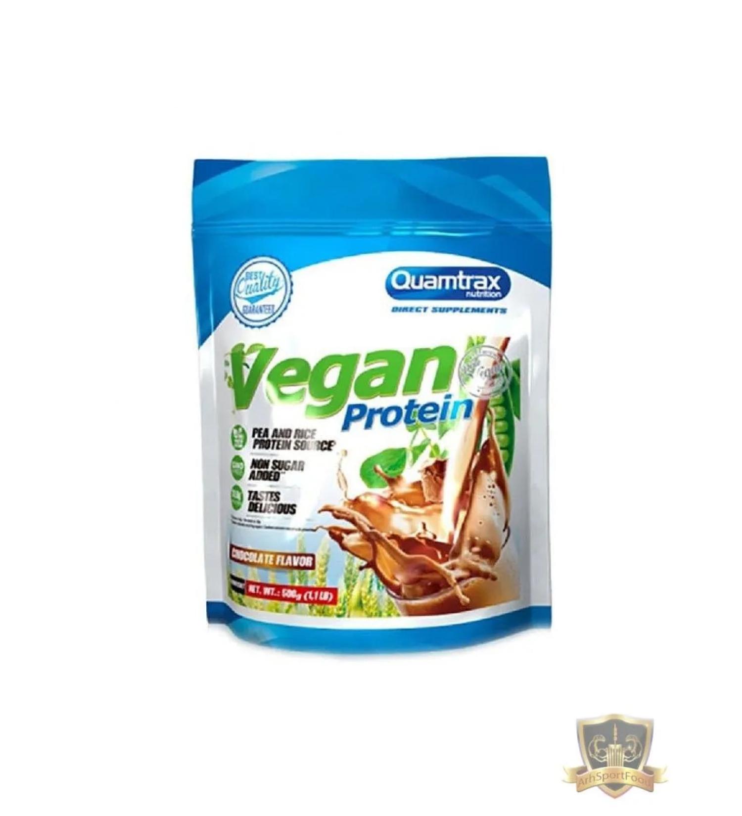 Quamtrax Nutrition Direct Vegan Protein vegan protein 500 grams chocolate