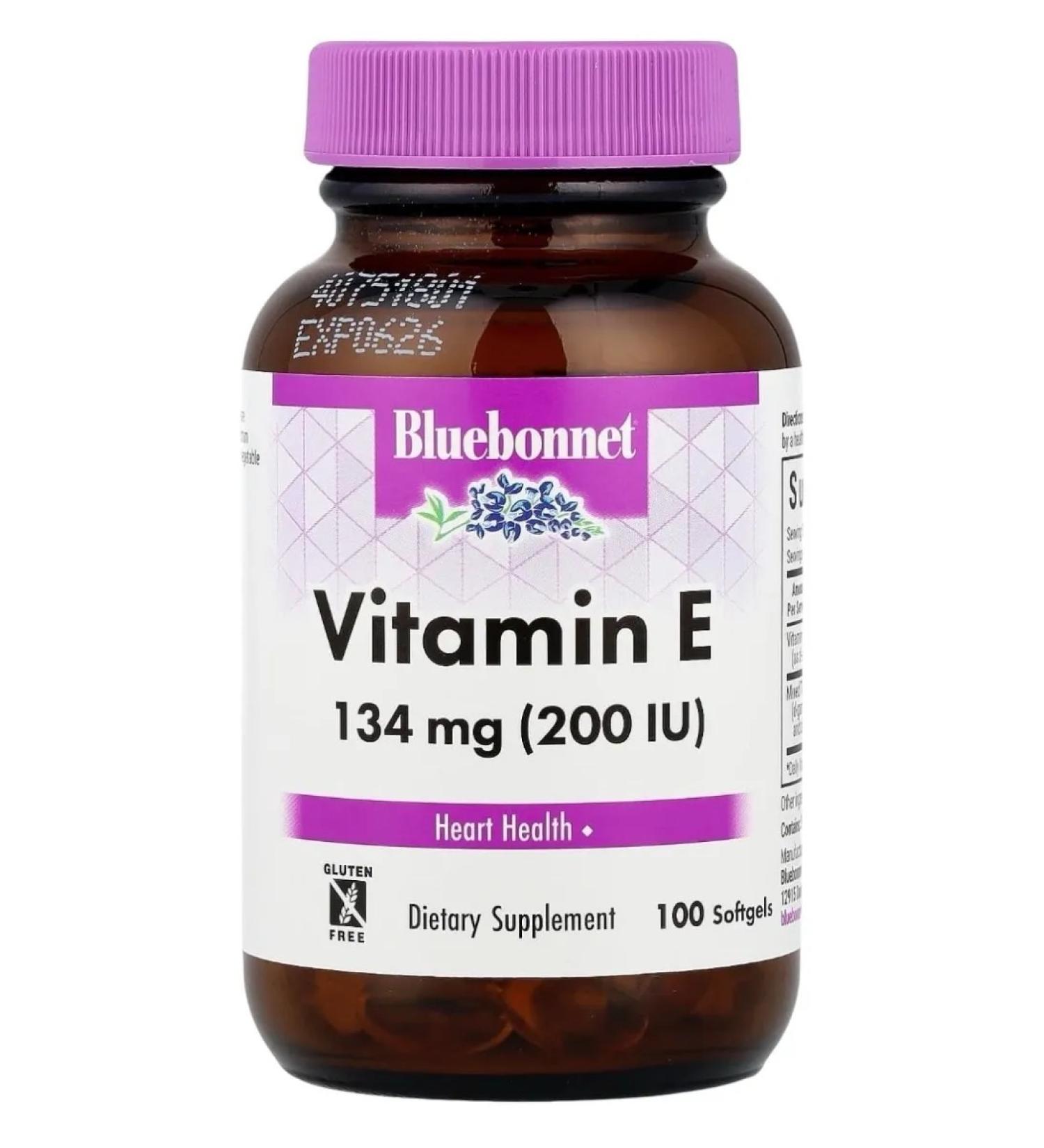 Bluebonnet Vitamin E 200 me 100 gel capsules