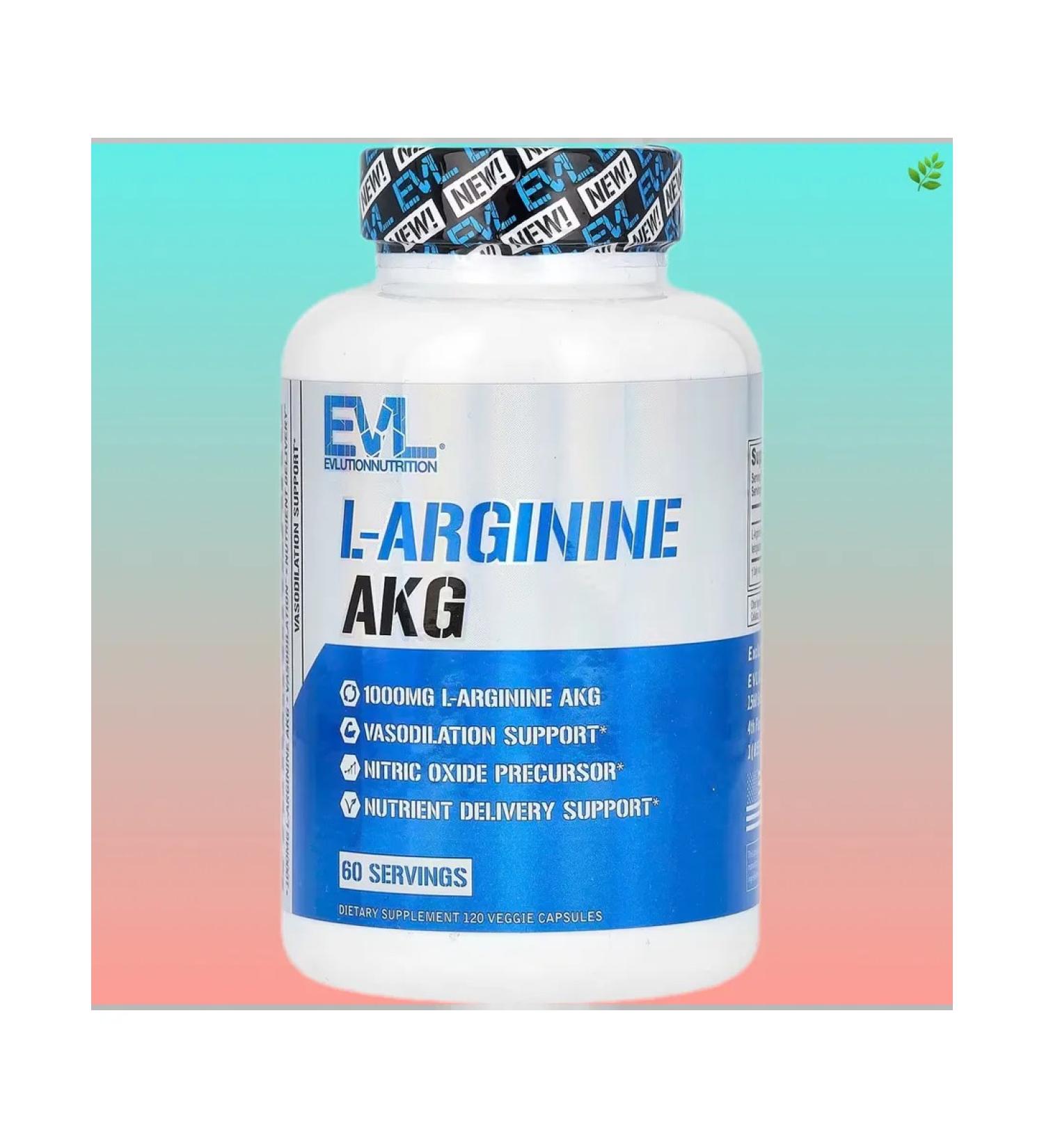 EVLution Nutrition L-Arginine AKG 120 plant capsules