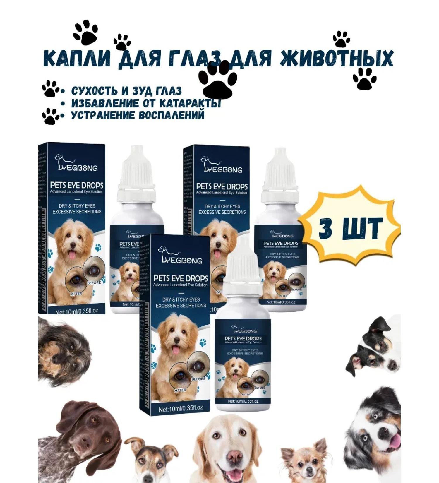 Eye drops for cats and dogs after injuries 10 ml - Buy Online on GoSupps.com
