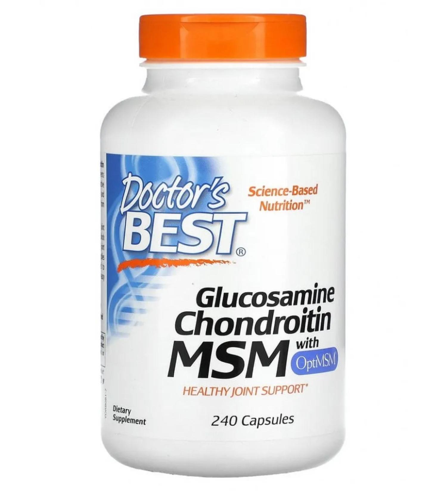 Doctor's Best Glucosamine chondroitin and MSM with Optimsm 240 capsules