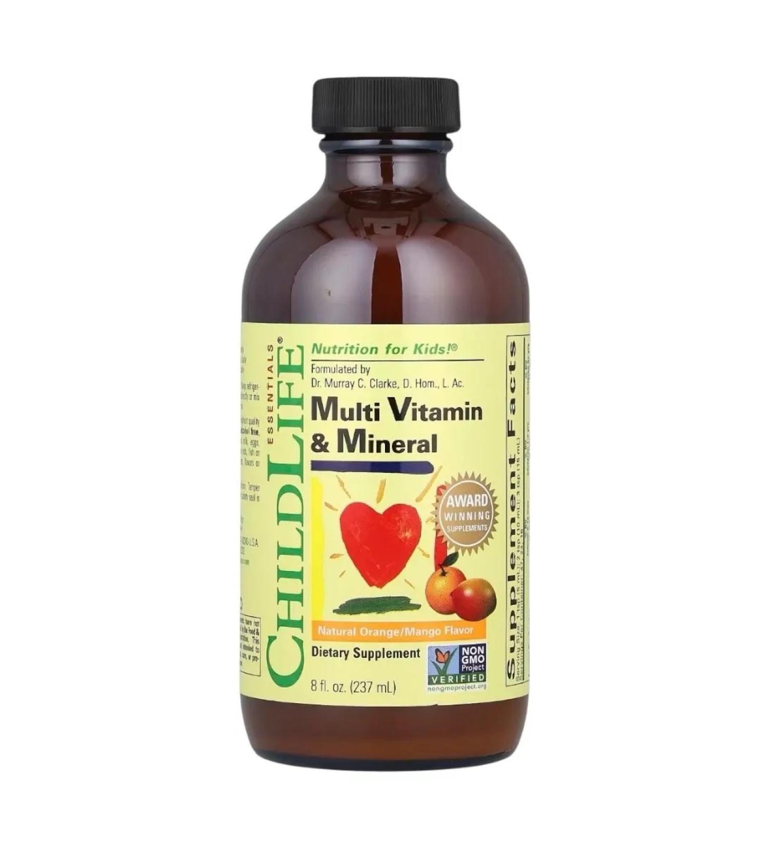 ChildLife Clinicals Multivitamins and minerals for children orange 237 ml