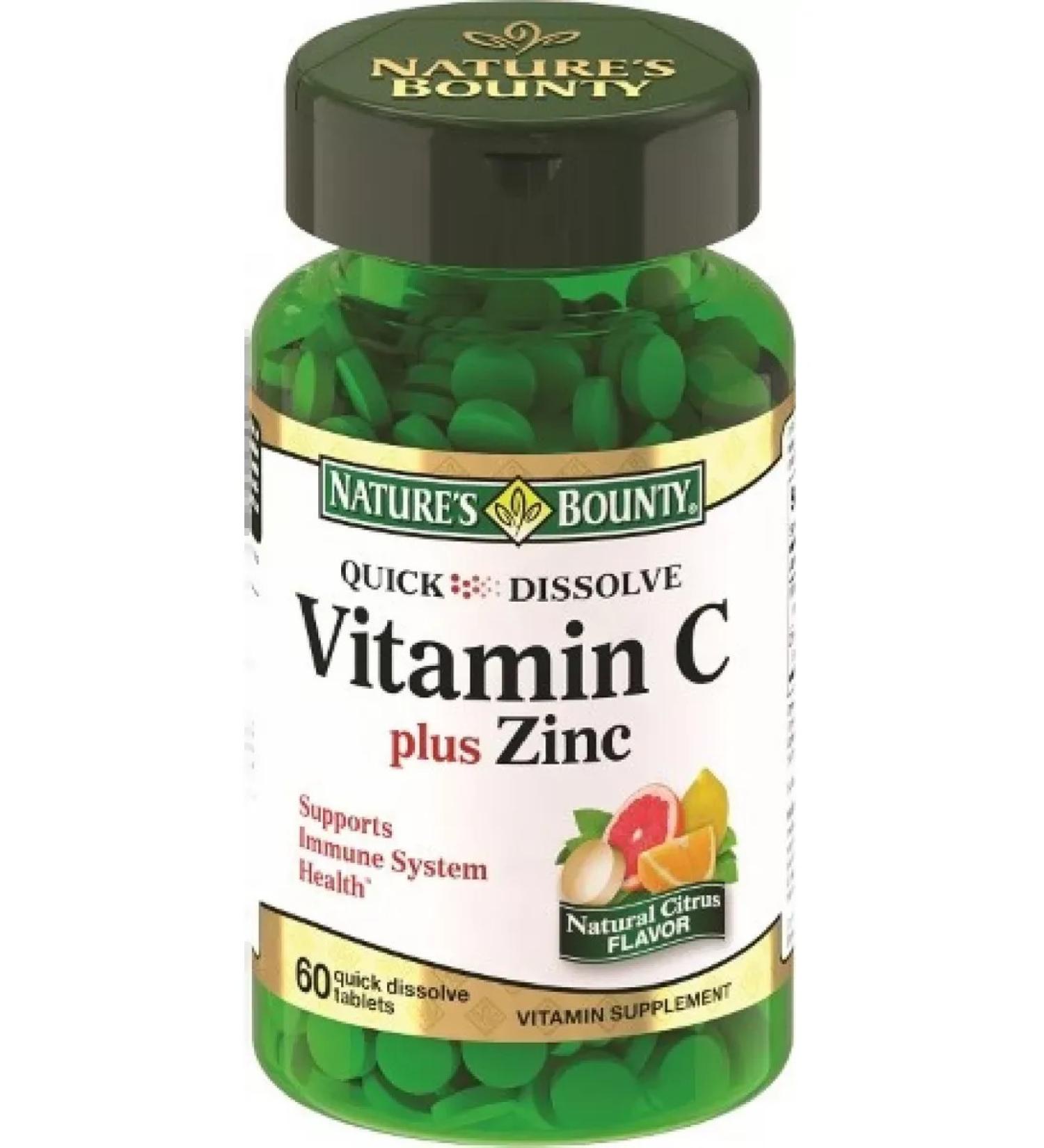 Nature's bounty Niceche Bounty Vitamin C plus zinc rapidly soluble t-1pcs
