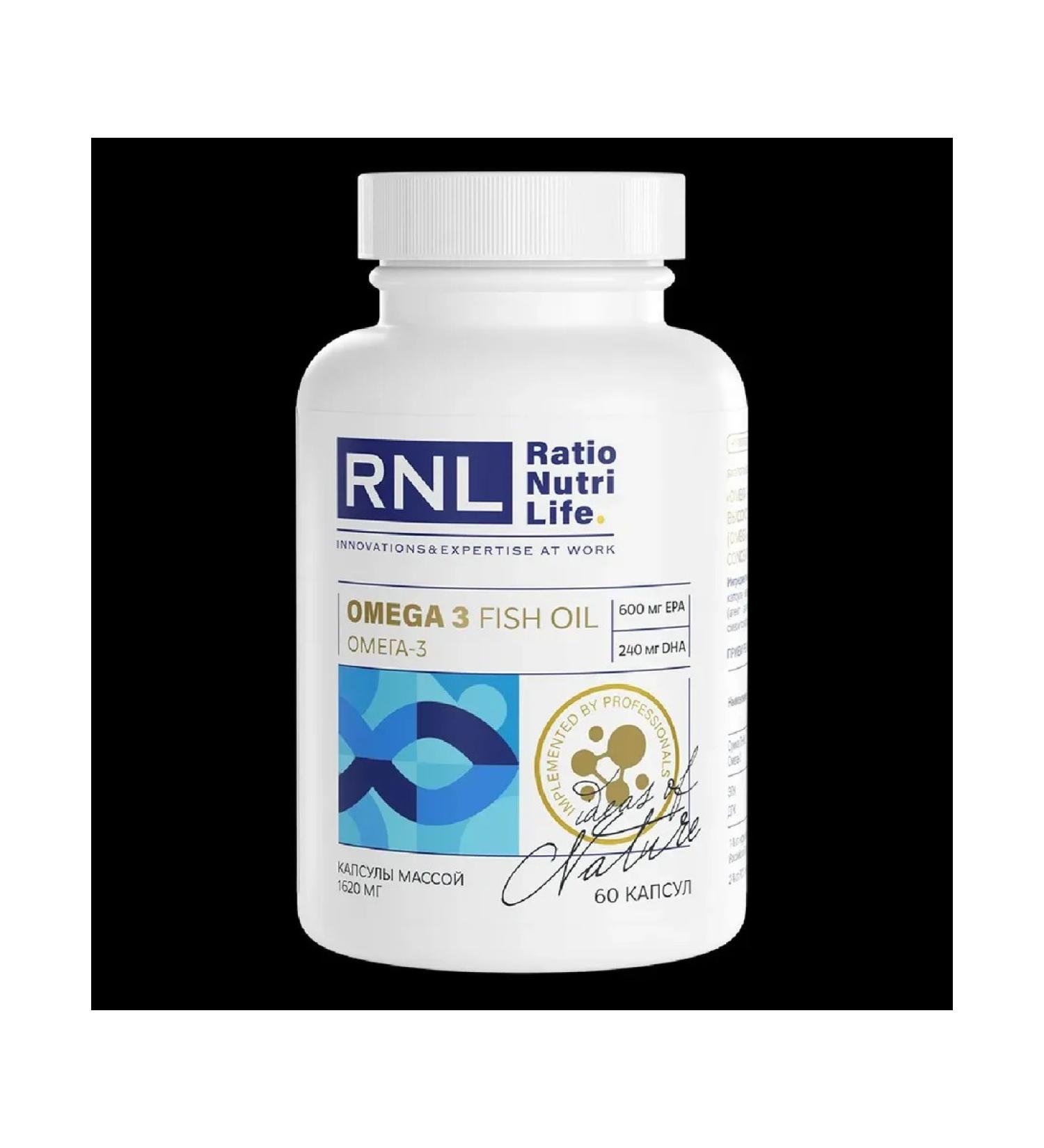 RatioNutriLife omega-3 fish oil 1620 mg 60 caps - Buy Online on GoSupps.com