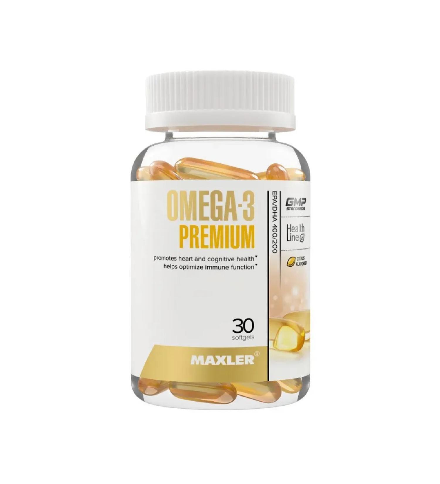 Maxler Omega-3 premium 30 pcs capsule weighing 1 3 g - Buy Online on GoSupps.com