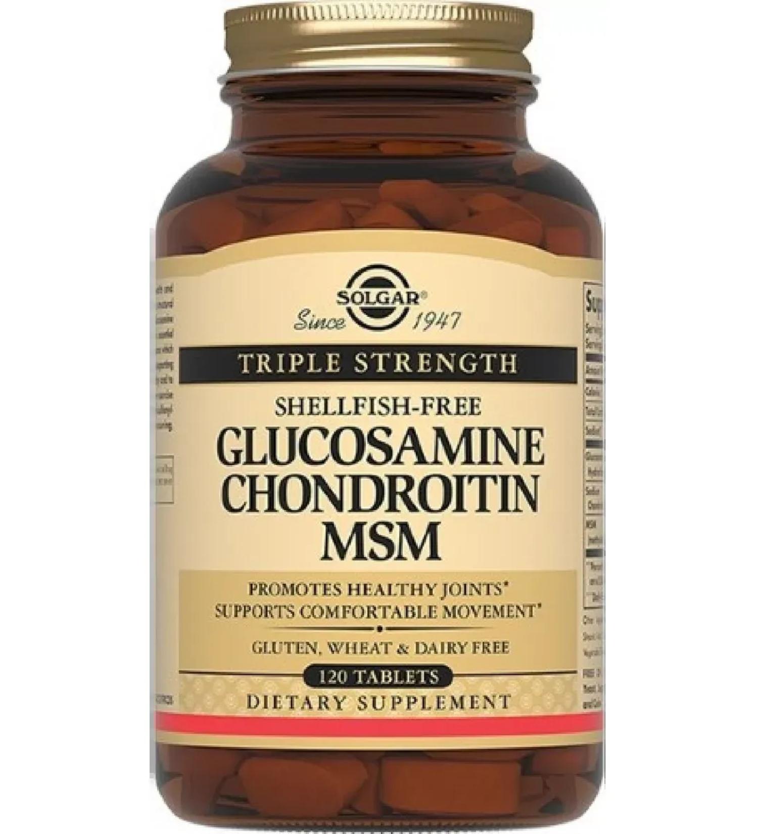 Solgar Complex Glucosamine and Chondroitin and MSM 120 pcs-1pcs - Buy Online on GoSupps.com