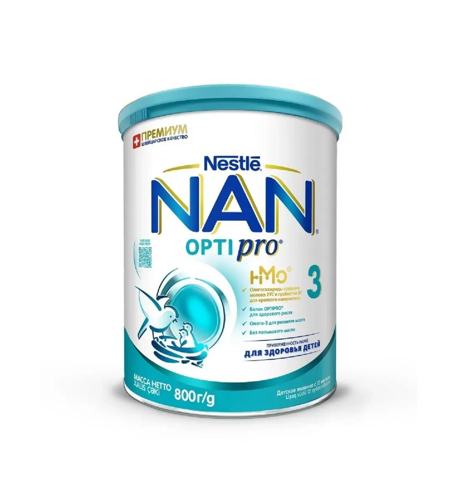 NAN 3 Optipro milk drink for children 12m+ 800 g - Buy Online on GoSupps.com