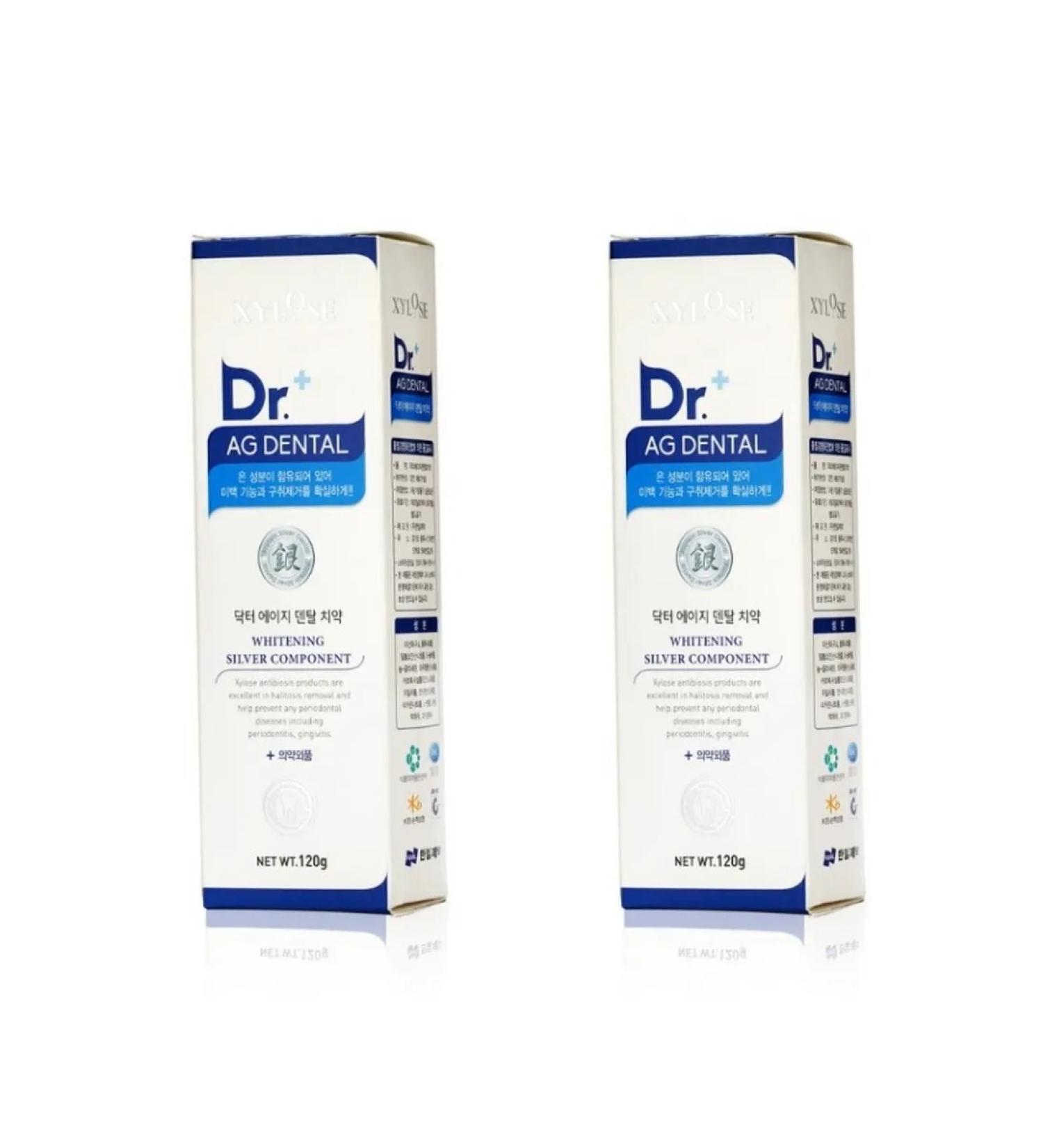 HANIL Toothpaste with a silver component XYLOSE DR 120 g 2 pcs - Buy Online on GoSupps.com