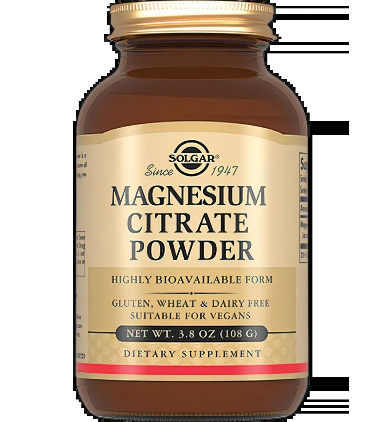 SOLGAR Magnesium citrate powder 108g - Buy Online on GoSupps.com