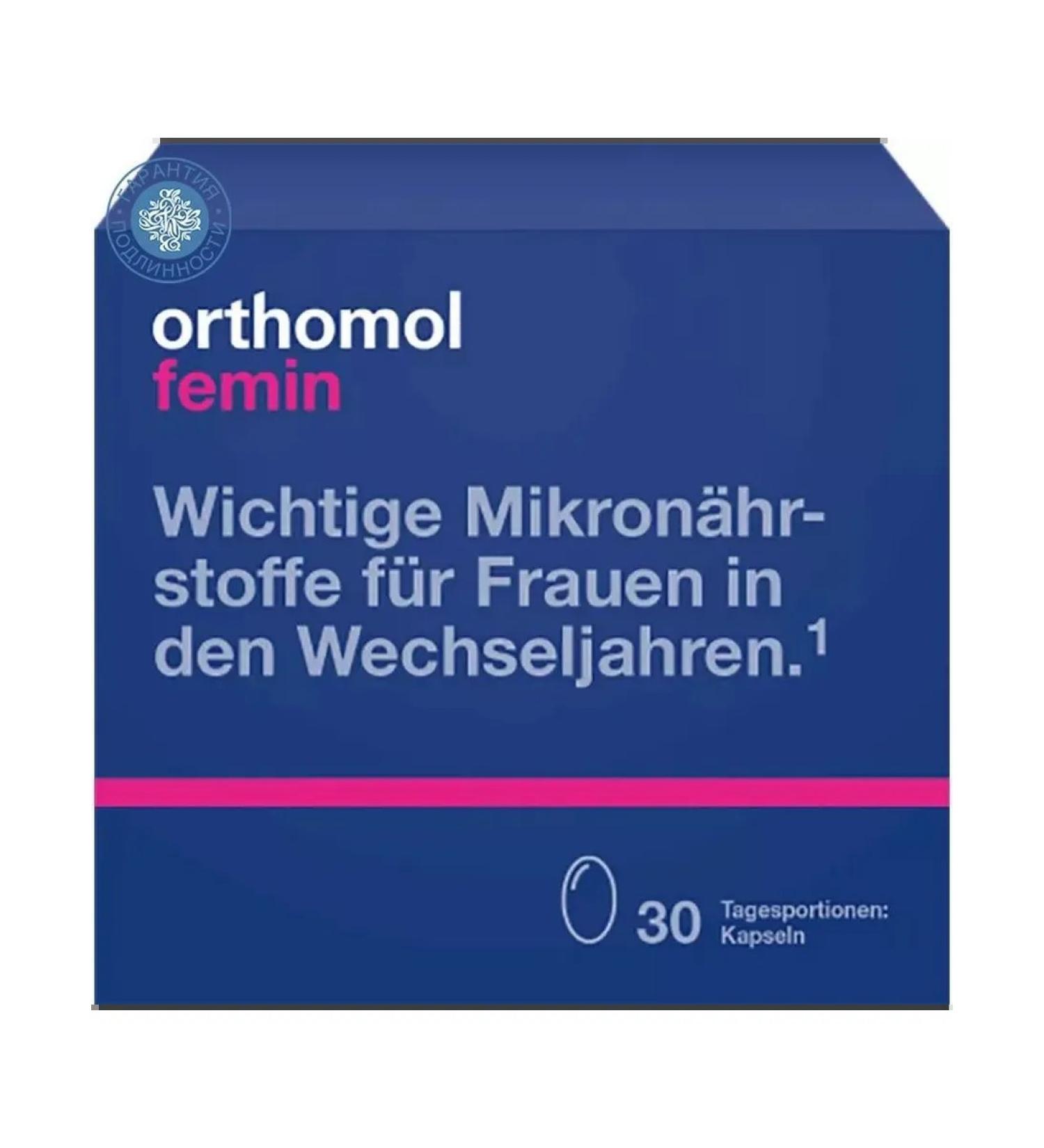 Orthomol Femin complex for women during postmenopause 60 capsules