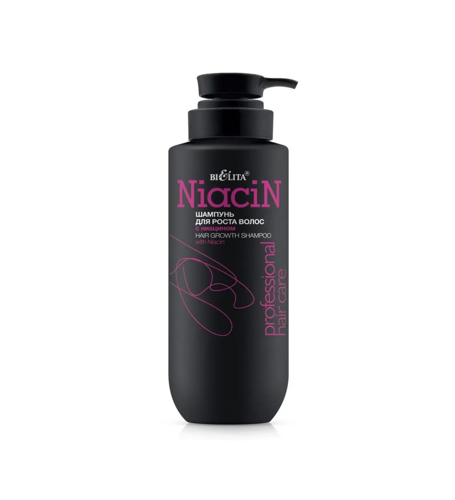 BELITA Shampoo for hair growth with niacin 500 ml. (With a dispenser) about - Buy Online on GoSupps.com