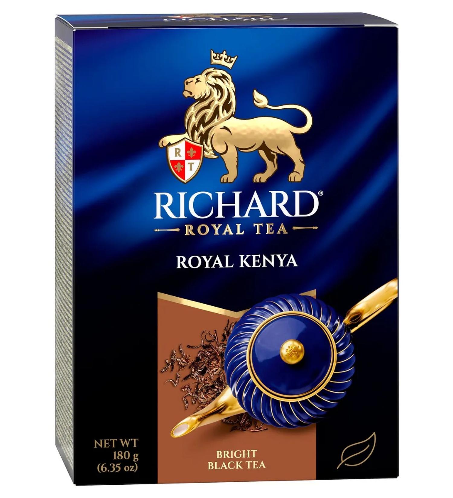 Richard Black tea Royal Kenya large -leaf 180 g - x 1pc - Buy Online on GoSupps.com