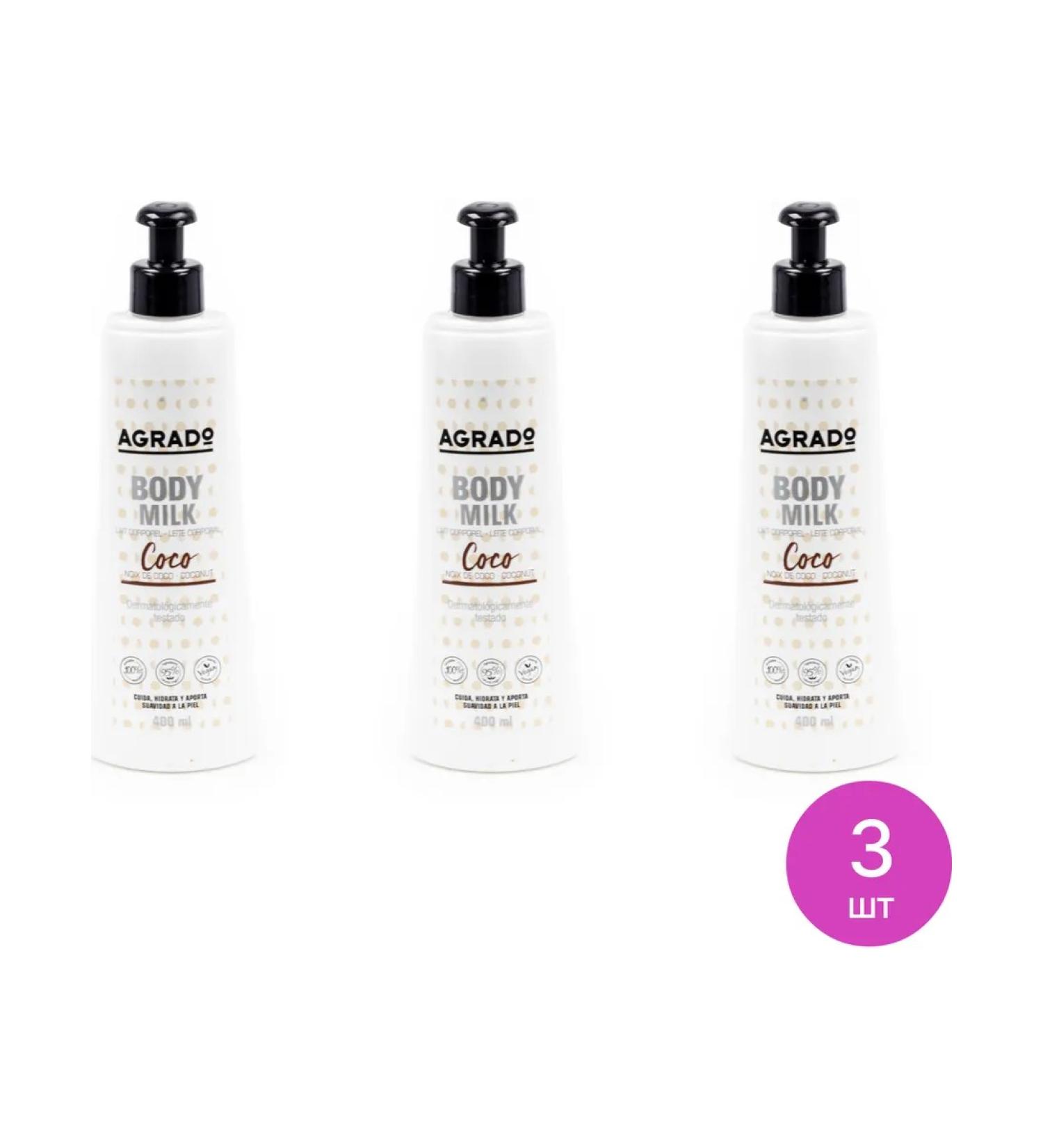 Agrado COCO Moner Moistering with Coconut 400ml 3 pcs - Buy Online on GoSupps.com