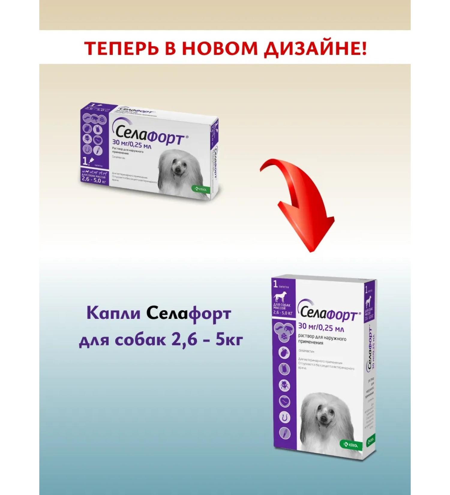 KRKA Selafort 12% 0.25 ml from fleas for dogs 2.6-5 kg - Buy Online on GoSupps.com