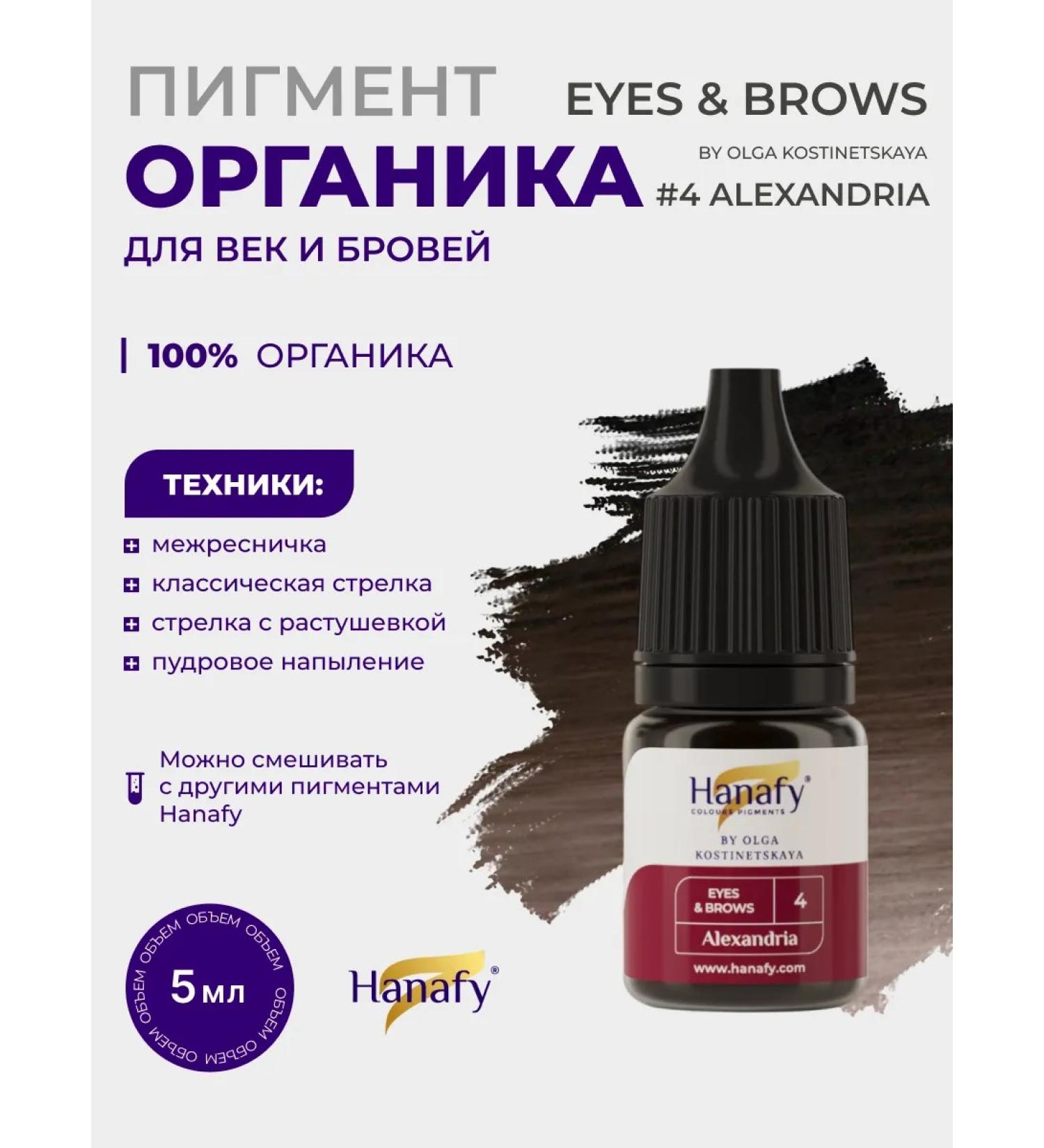 Hanafy Pigment permanent of the eyelids and eyebrows No. 4 by Olga Kostinetskaya 5 ml - Buy Online on GoSupps.com