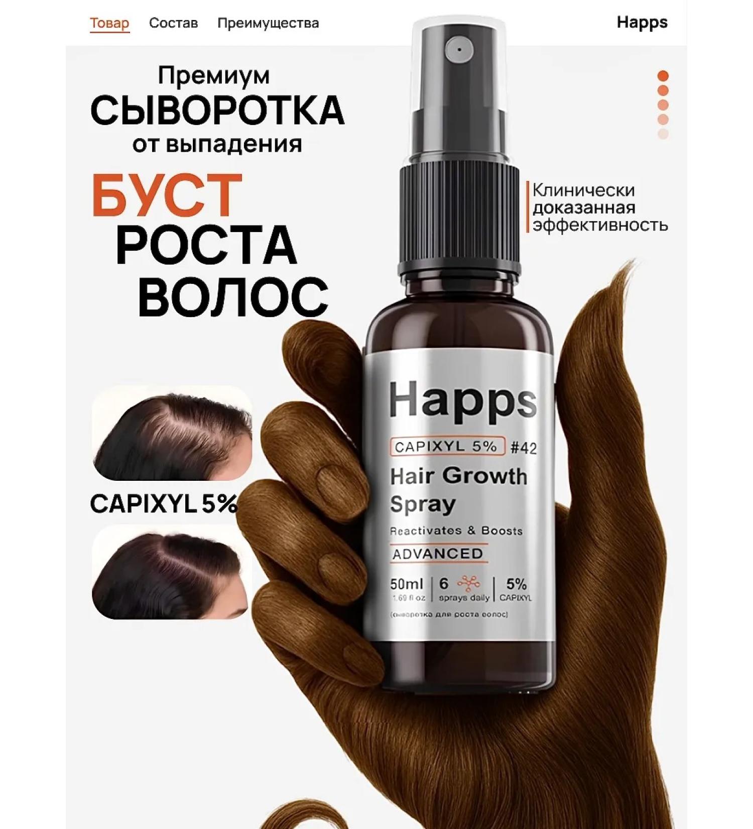 HAPPS Hair growth serum from falling out - Buy Online on GoSupps.com