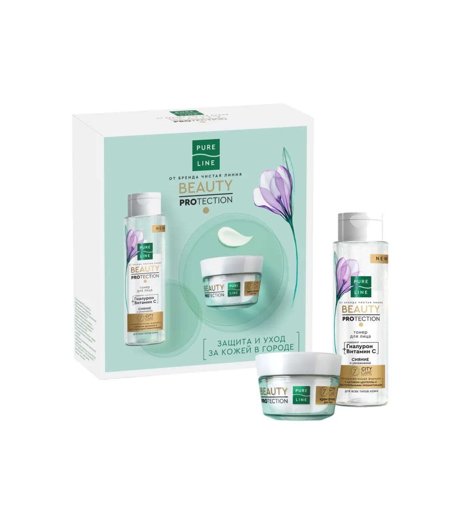 Clean line Set of Beauty Protection Toner and Creamlide 190ml+45 ml - Buy Online on GoSupps.com