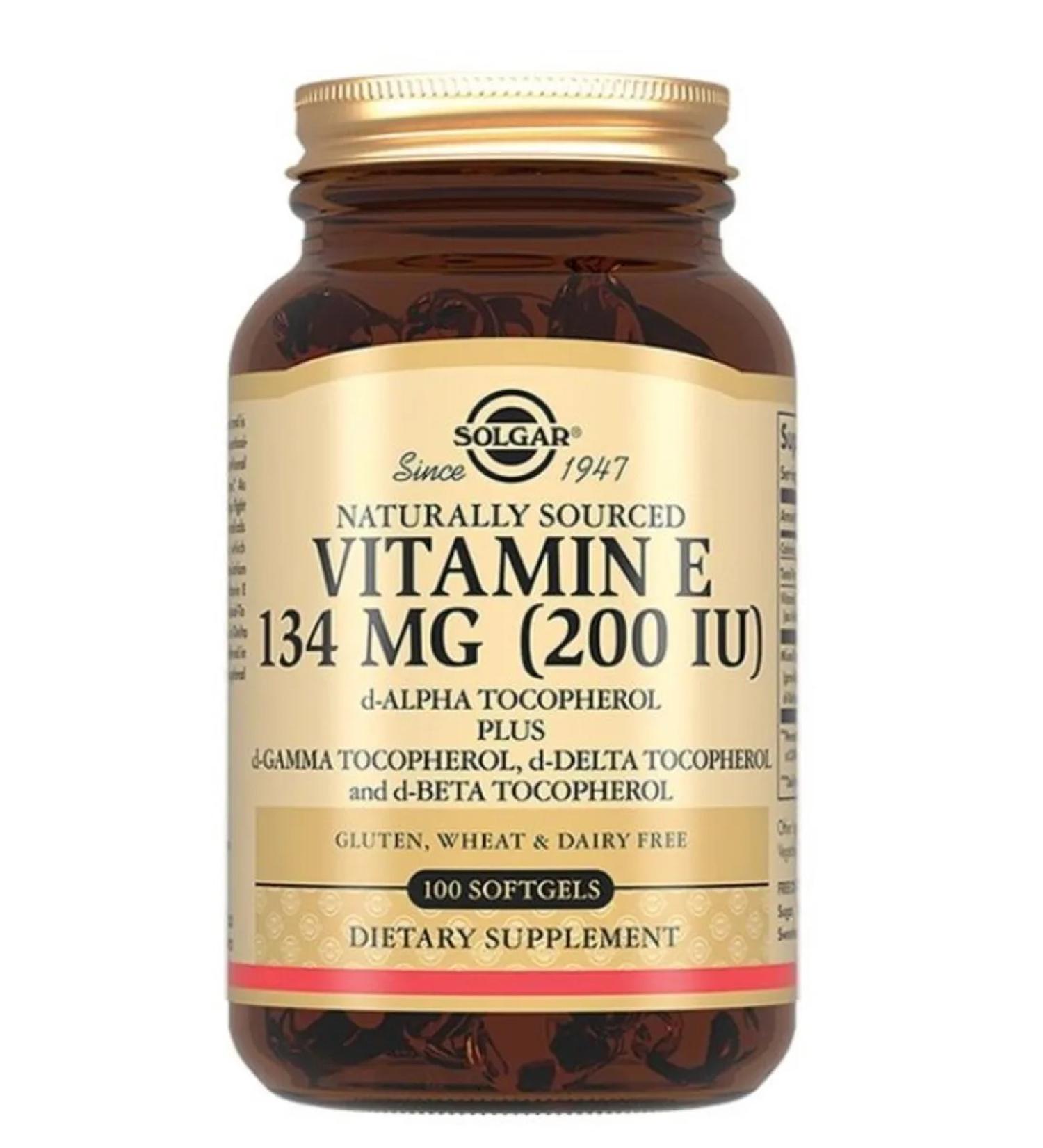 Solgar vitamin E 200m capsules N100