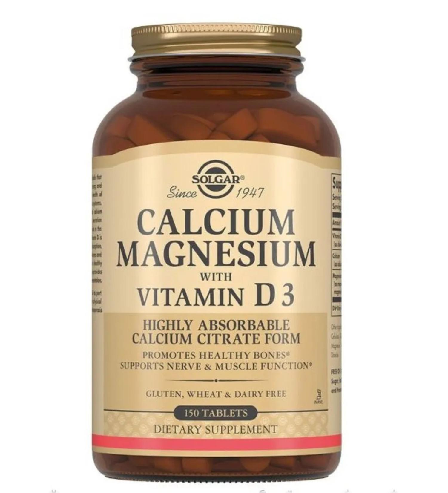 Solgar Calcium-Magenia with vitamin D3 tablets No. 150