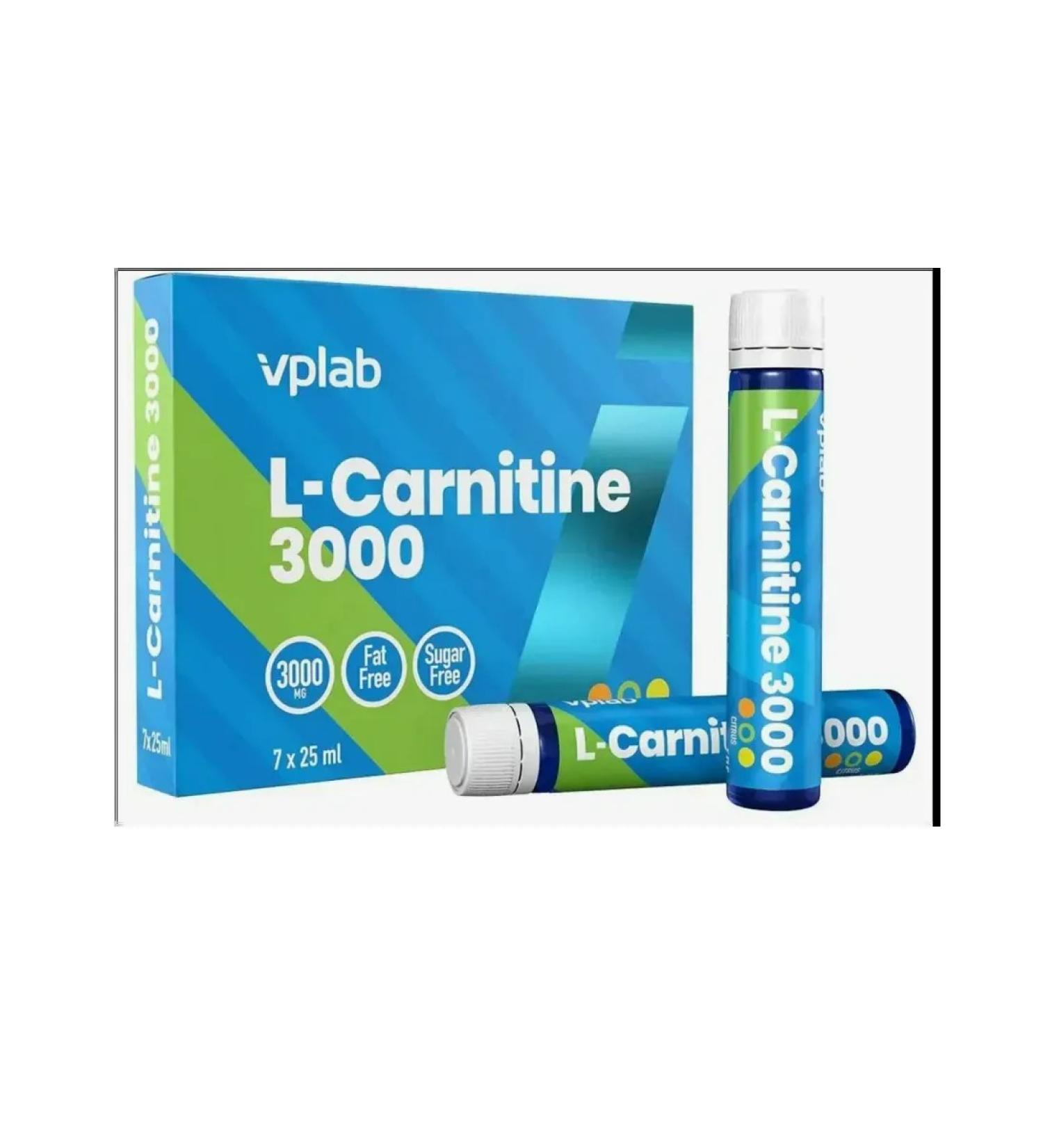 VPLab L-carnitine L-Carnitine 3000m 7x25 ml - Buy Online on GoSupps.com