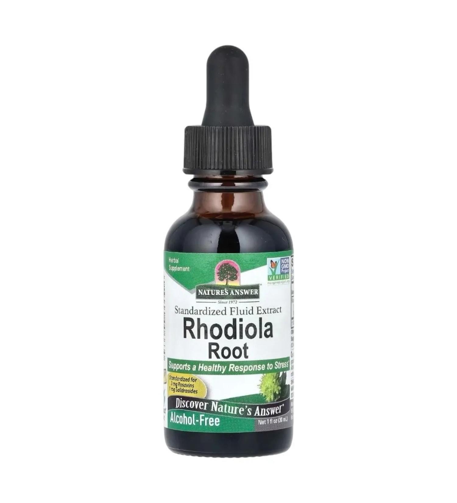 Nature's Answer Rhodiola root liquid extract without alcohol 1000 mg 30 ml
