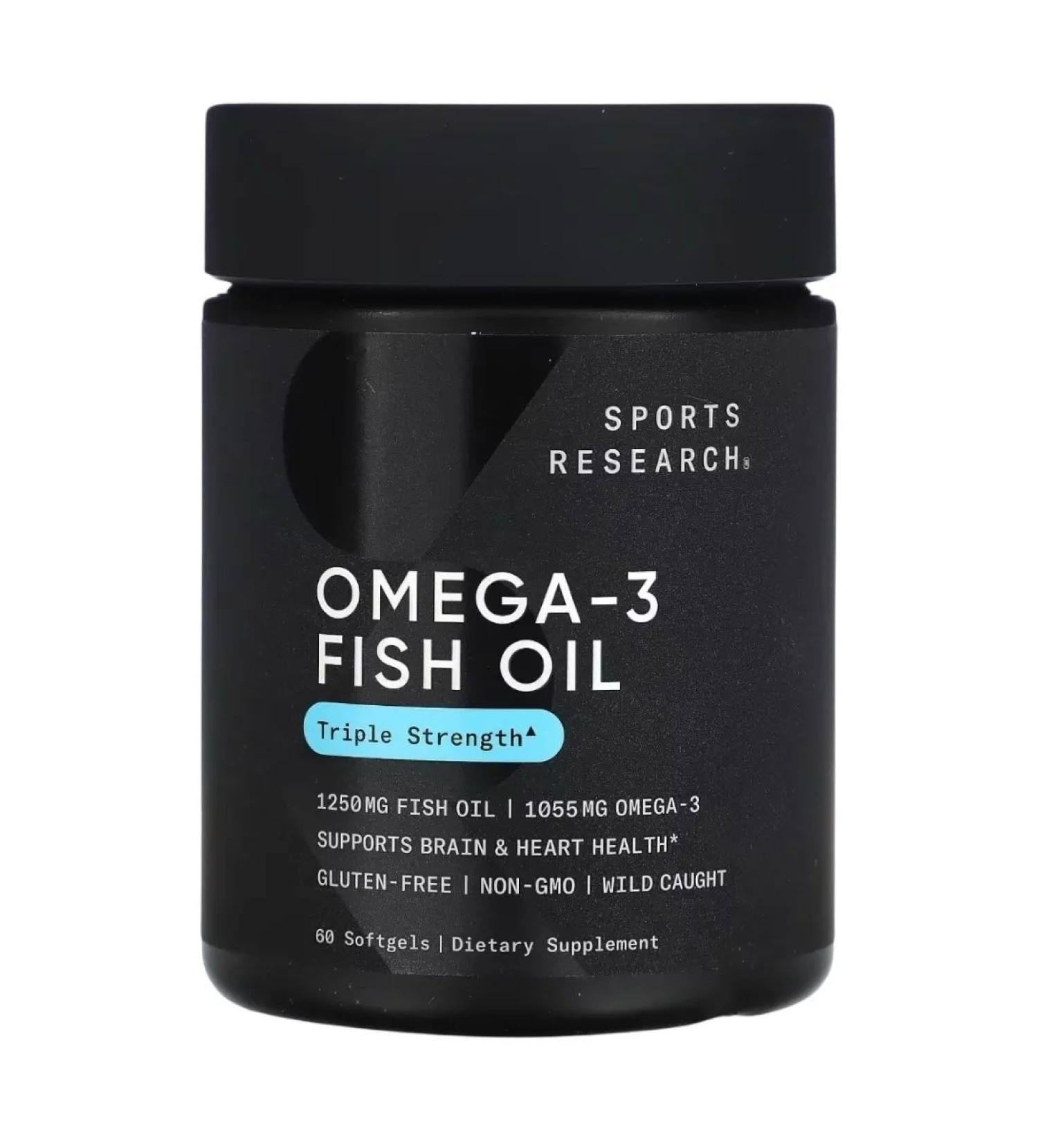 Sports research Omega-3 fatty acids for sports nutrition 60 caps