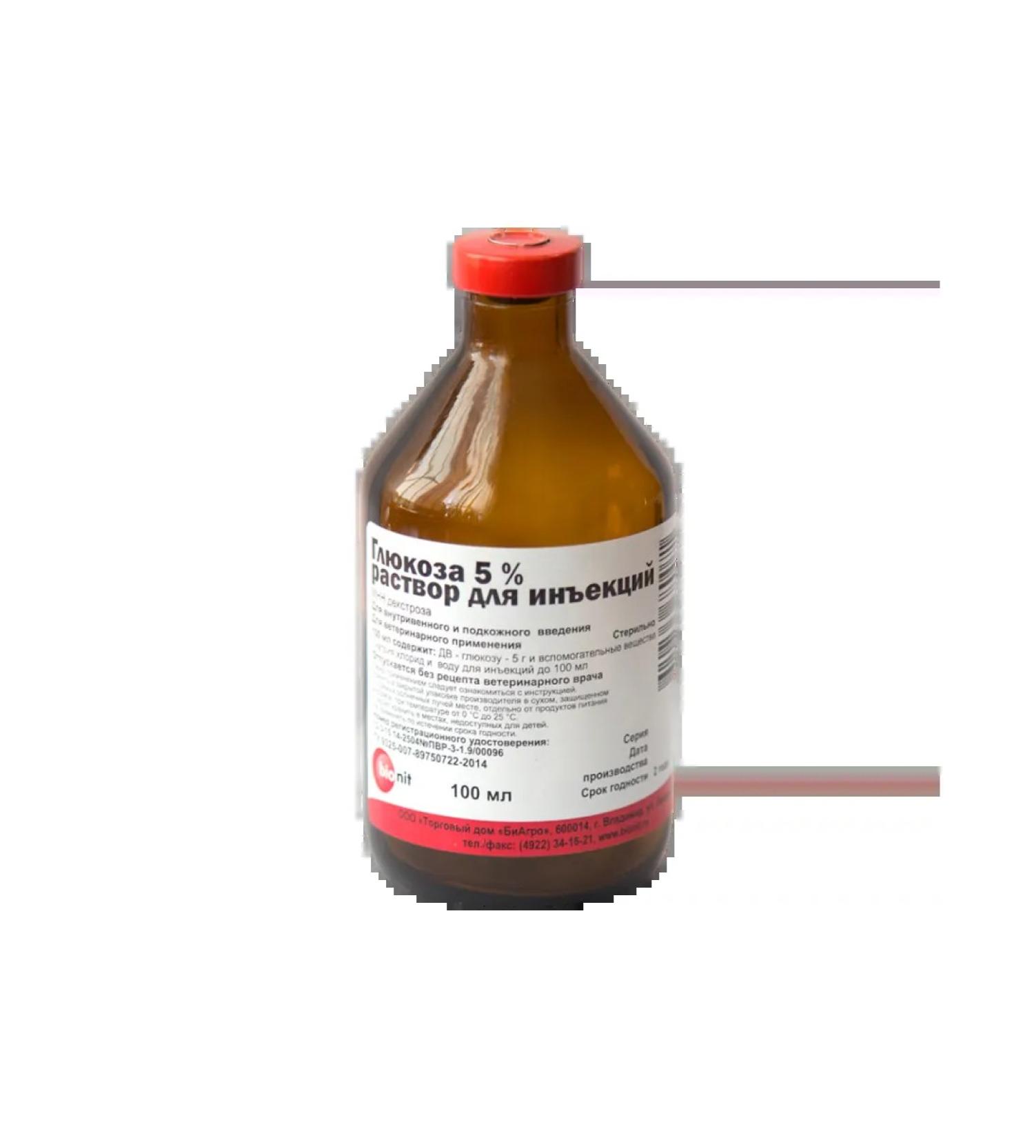 Bionit Glucose 5% injection solution 100 ml