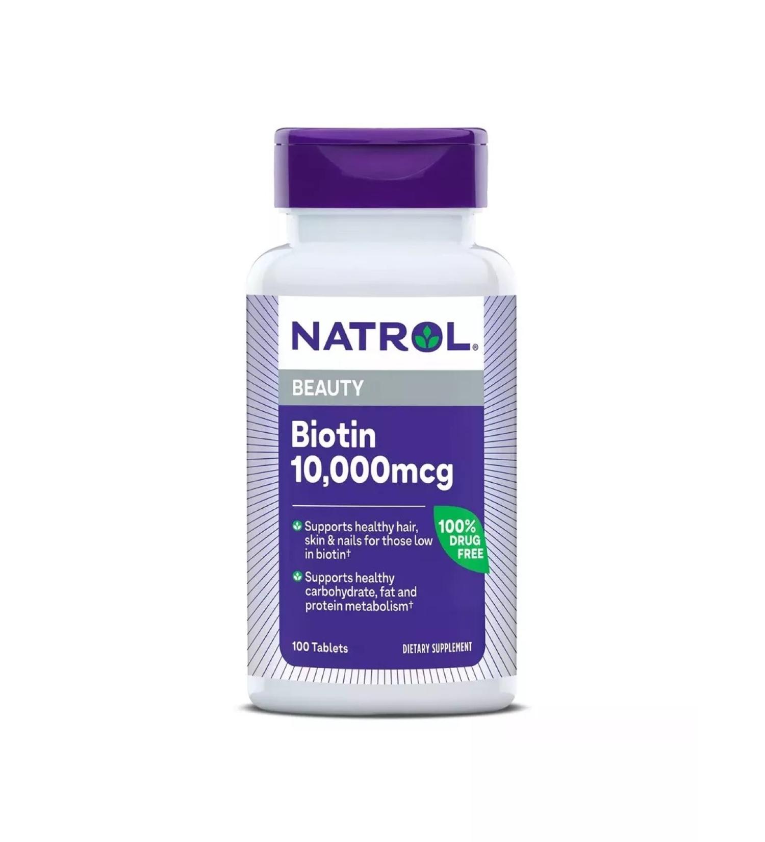 Natrol Biotin 1000 MCG BIOTIN 10 000 mcg - Buy Online on GoSupps.com