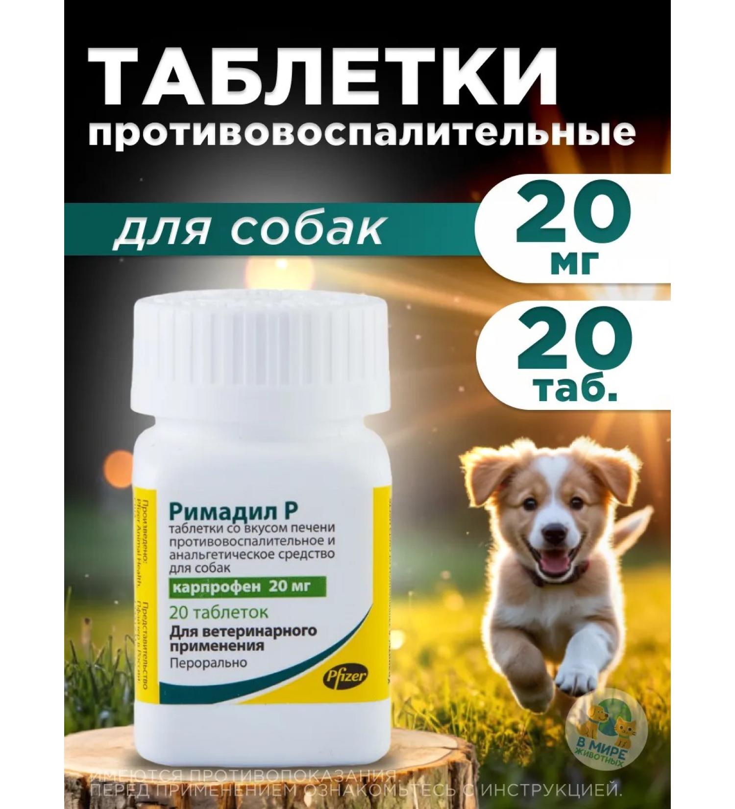 Zoetis Rimadil P 20 mg dog tablets 20 tab - Buy Online on GoSupps.com